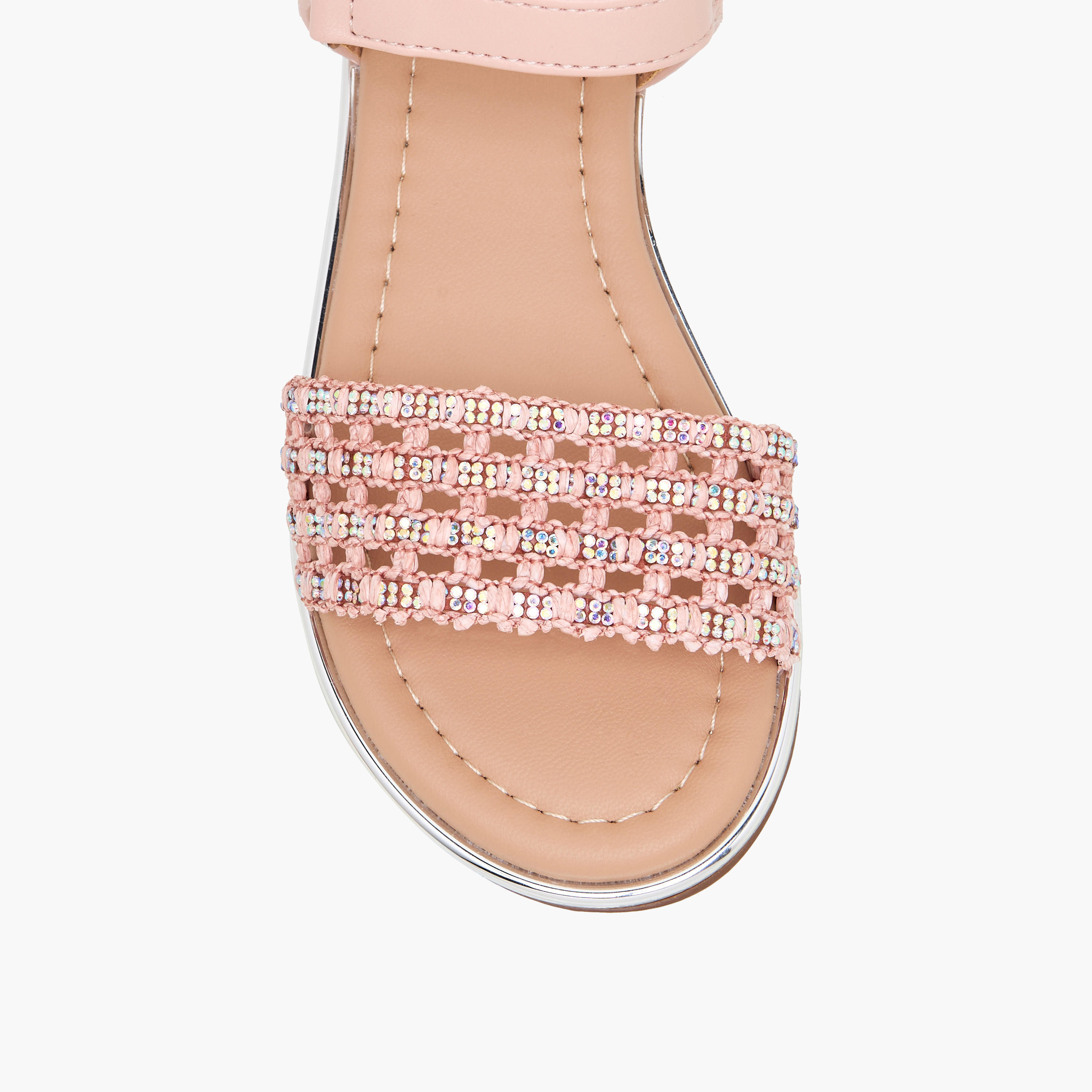 صندل مسطح مزين بشريط إغلاق لاصق للبنات من سيليست-girls-shoes-sandals-image-3