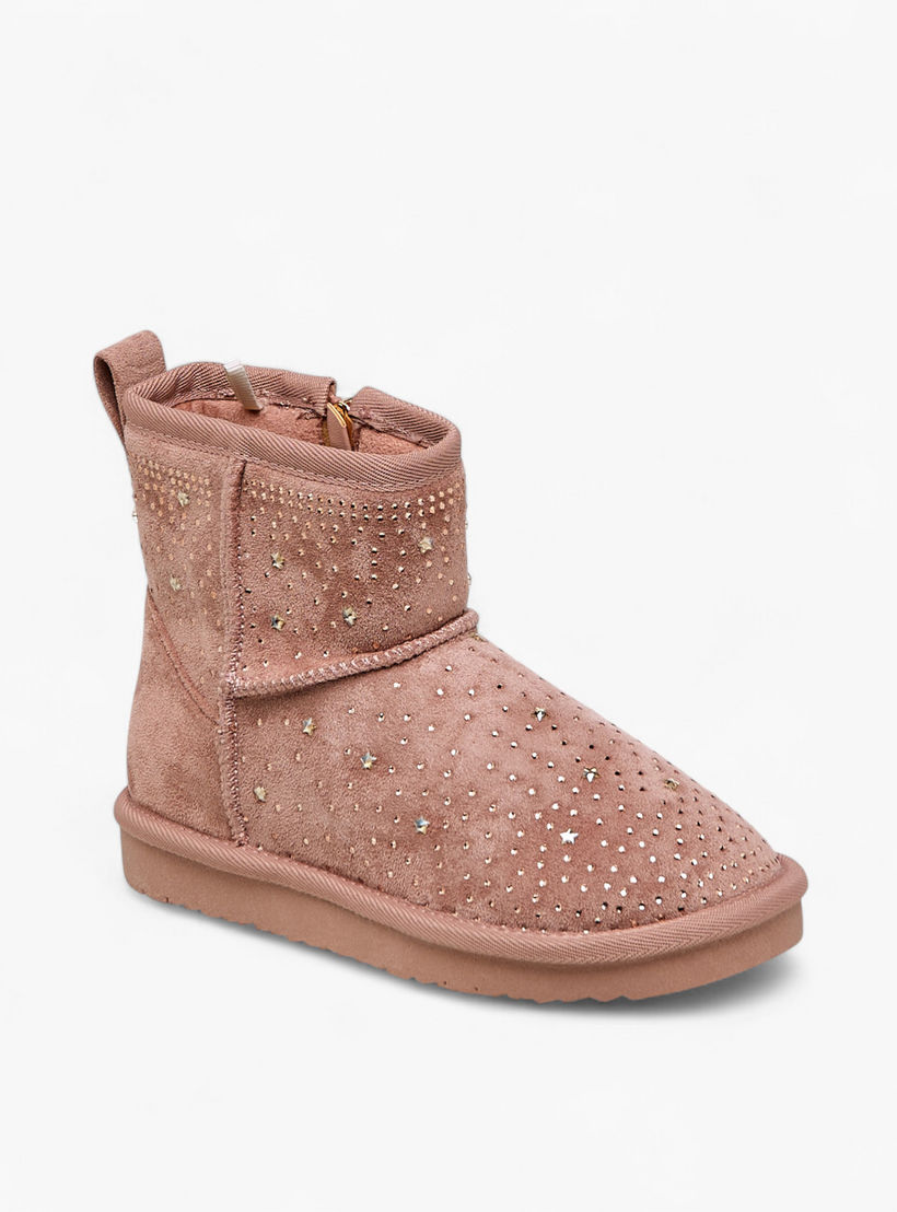 Little Missy Girls' Embellished Ankle Boots-girls-shoes-boots-image-2