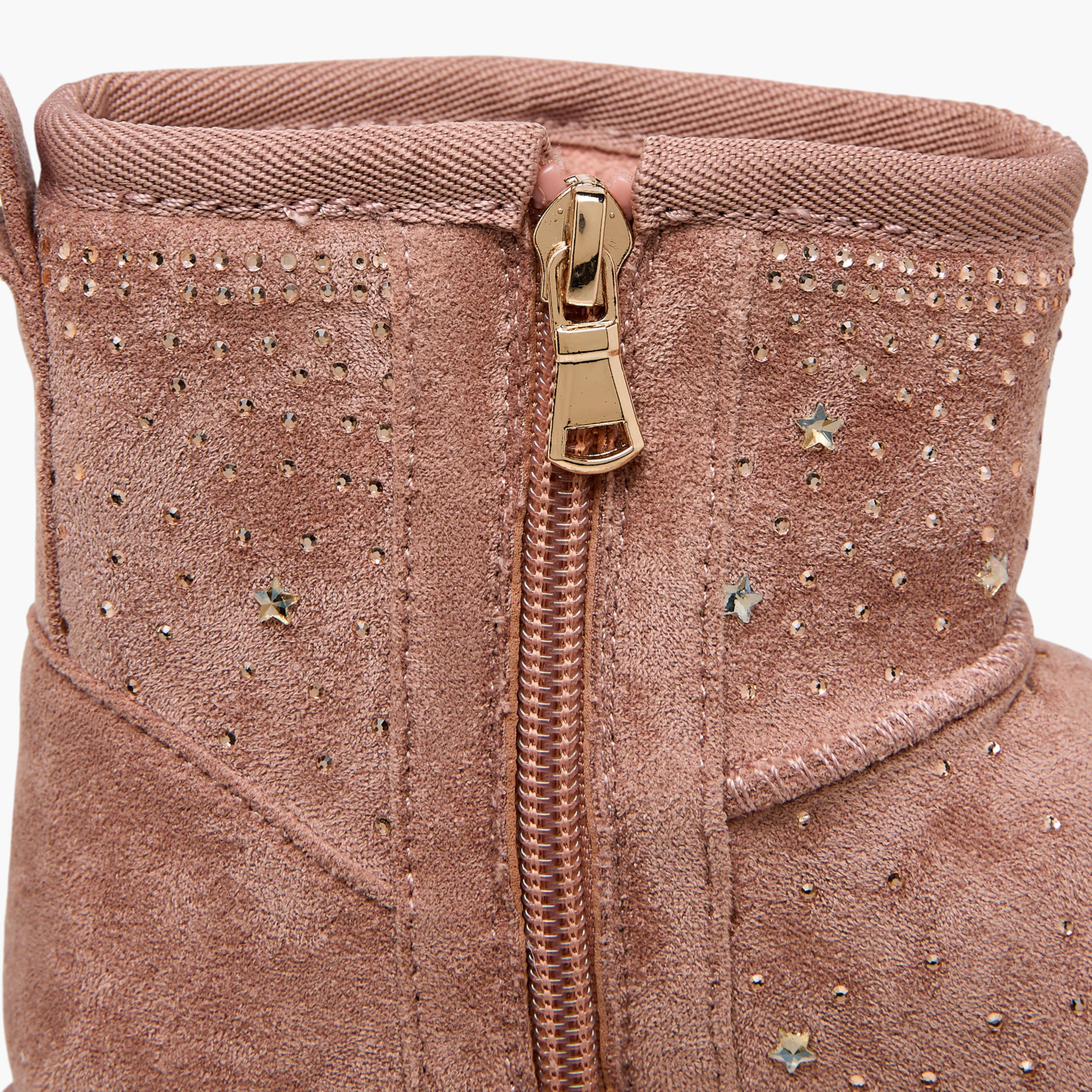 Little Missy Girls' Embellished Ankle Boots-girls-shoes-boots-image-5