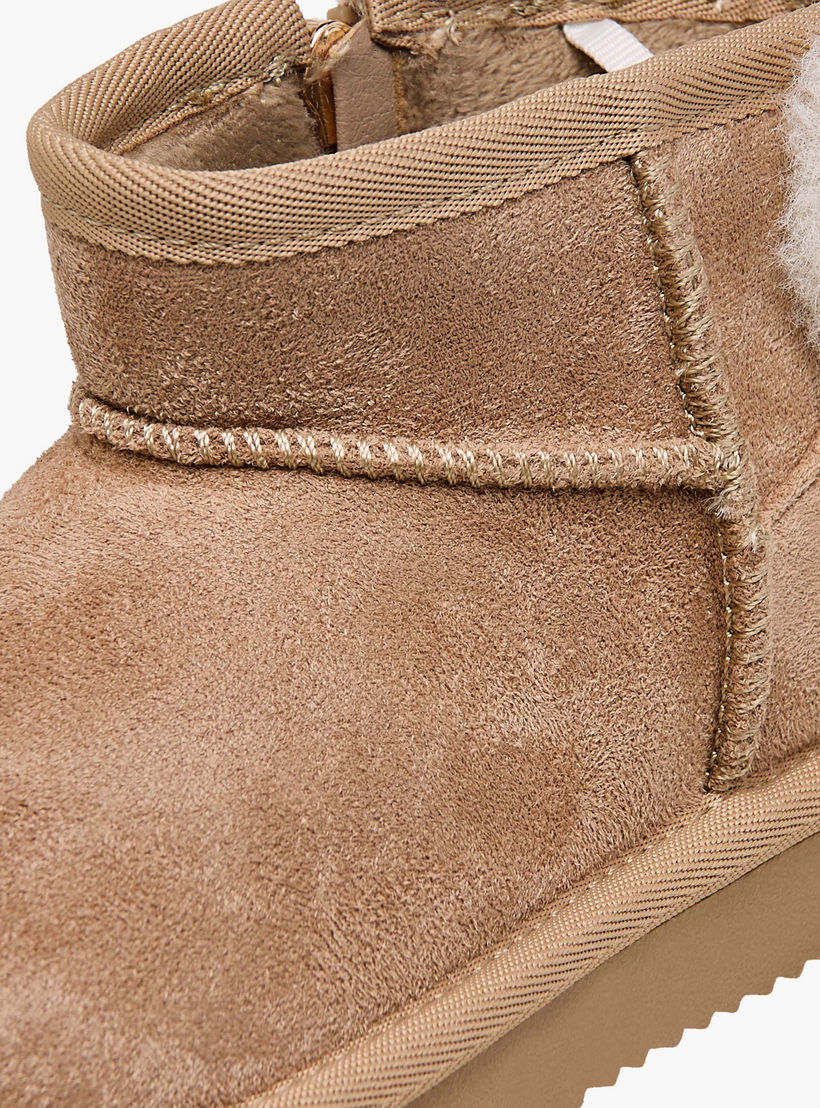 بوت بطول االكاحل وزينة فرو للفتيات من جونيورز-girls-shoes-boots-image-4