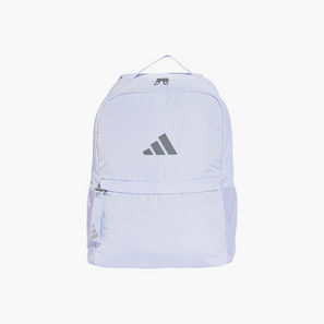 adidas Logo Print School Backpack with Adjustable Shoulder Straps and Zip Closure-school-image-1