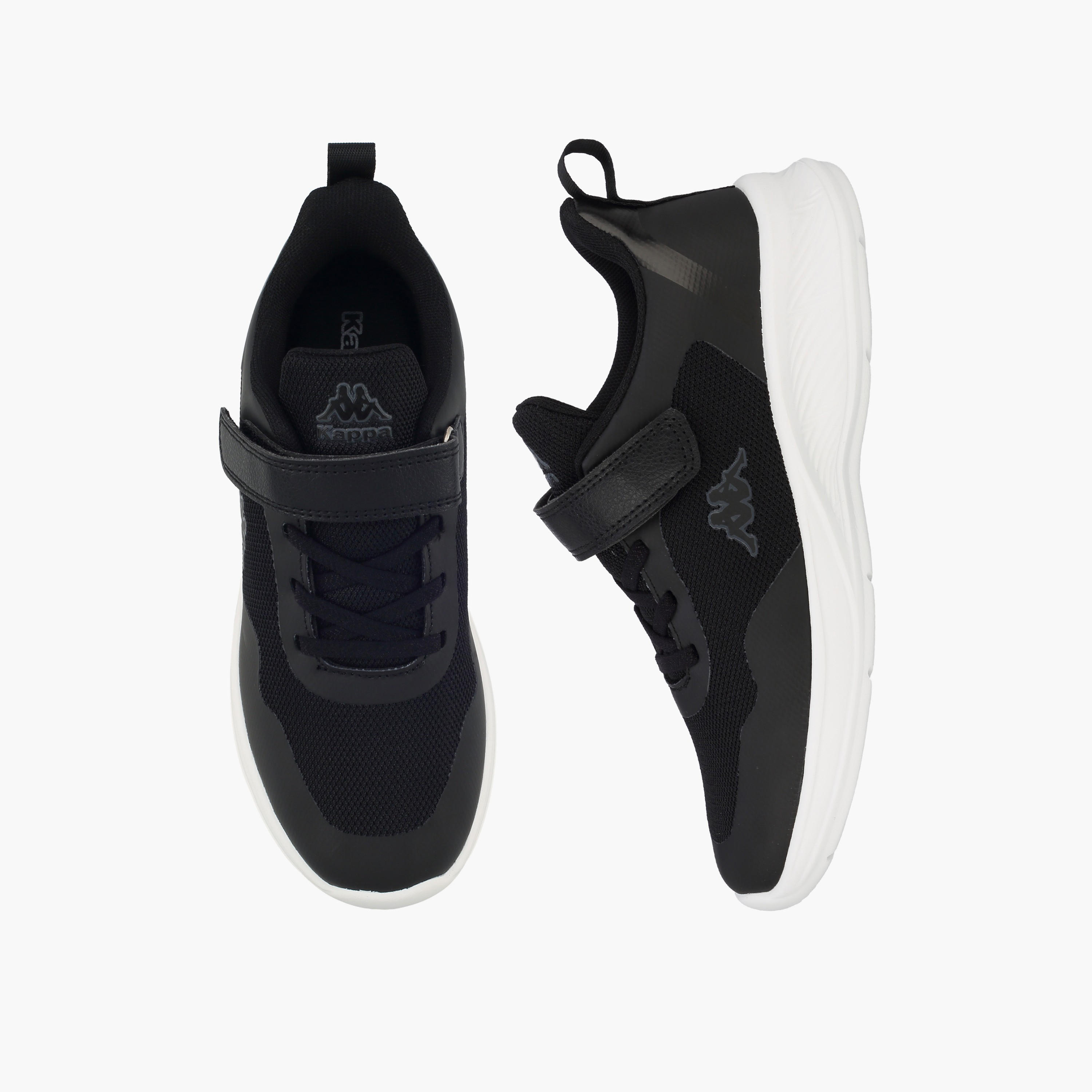 Kappa Kids Logo Print Hook & Loop Sports Shoes-girls-shoes-sneakers-image-1