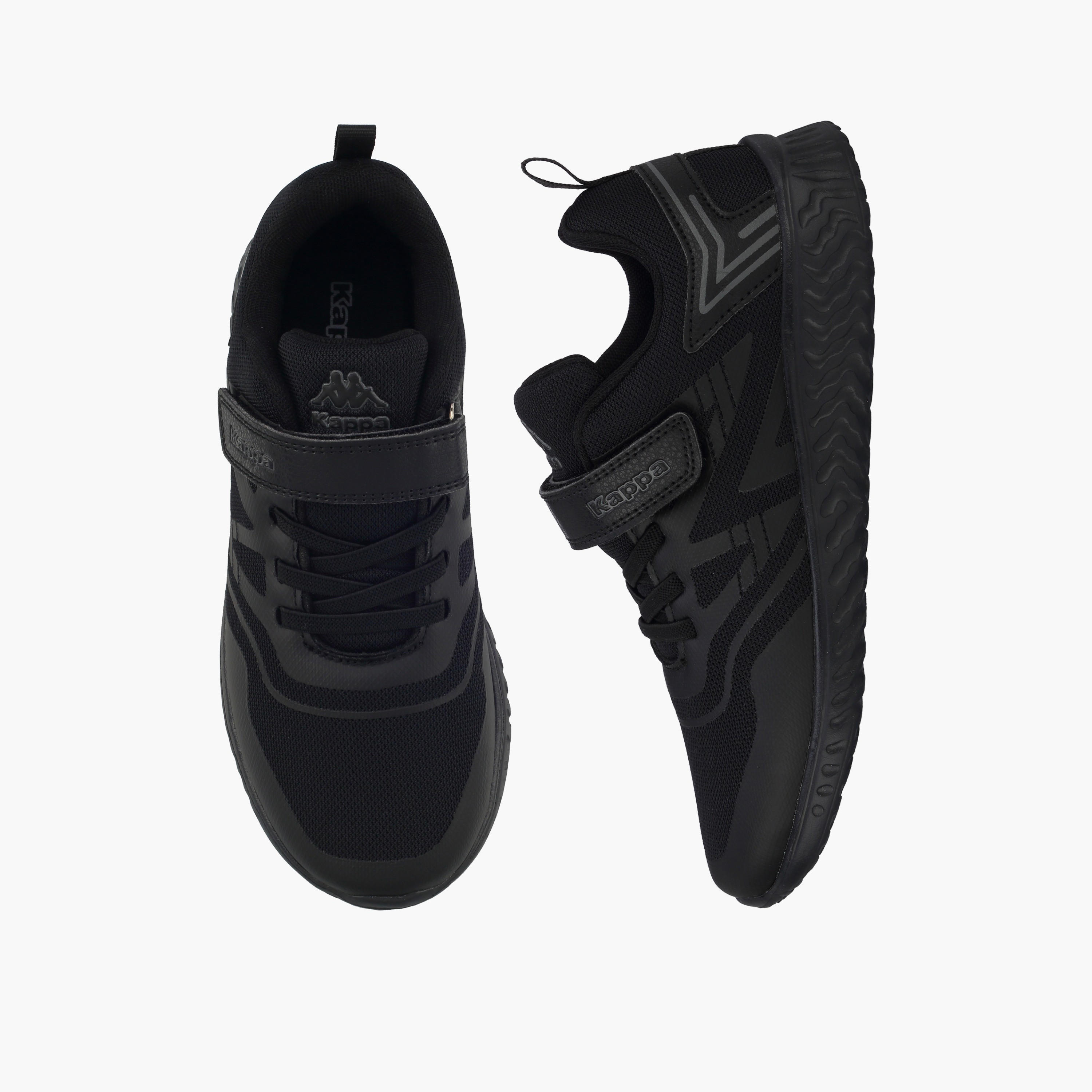 حذاء رياضي بطبعة شعار وشريط إغلاق لاصق للأولاد من كابا-sports-boys-shoes-image-1