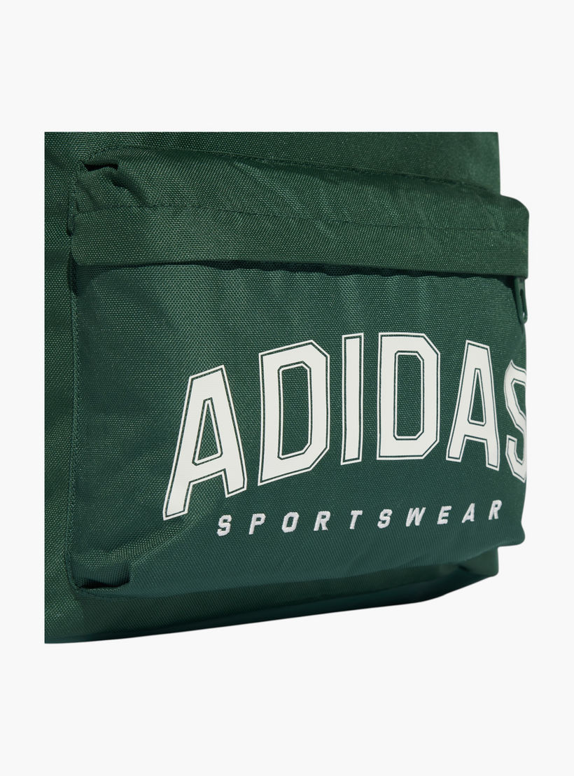 adidas Logo Print School Backpack with Adjustable Shoulder Straps and Zip Closure-boys-accessories-bagsandbackpacks-image-4