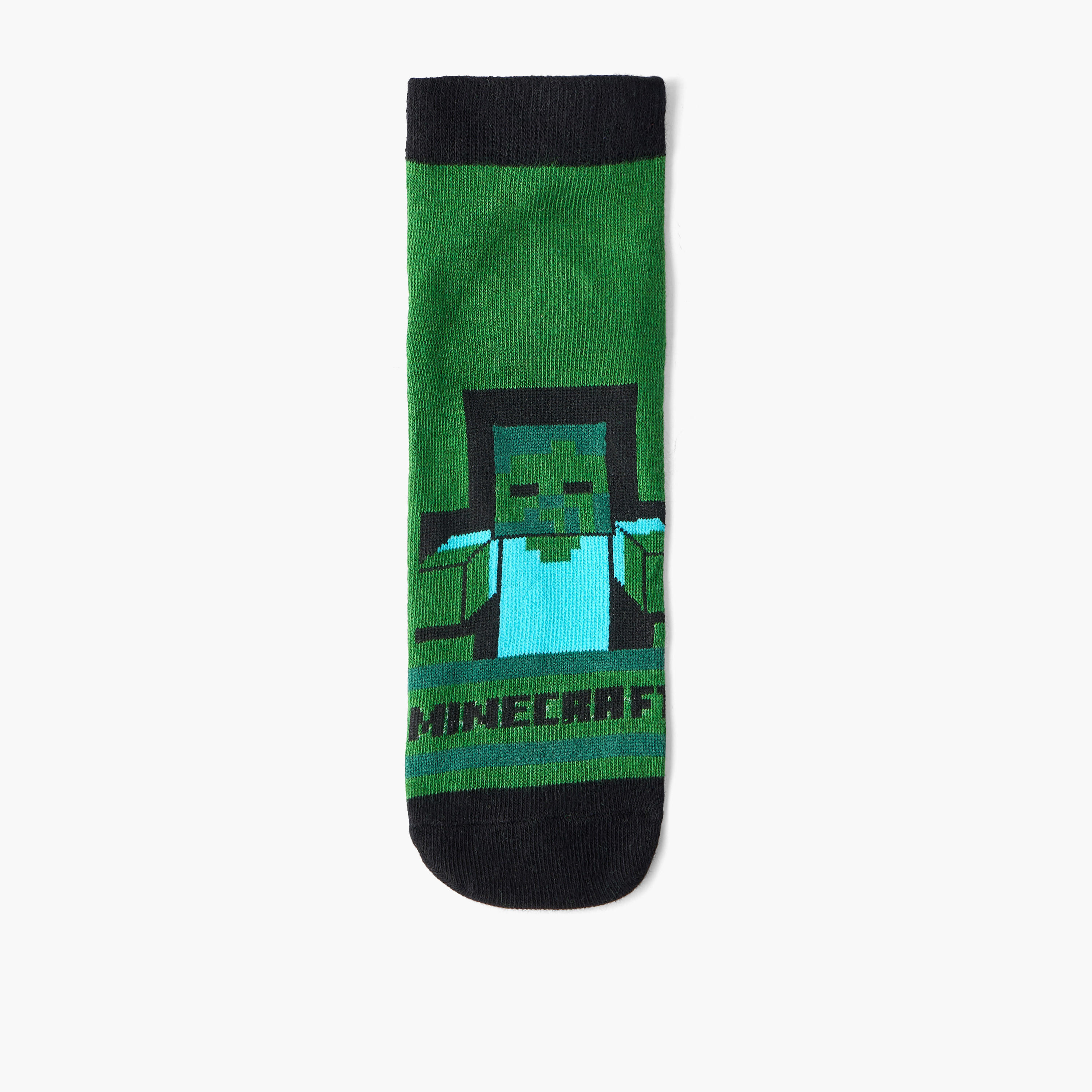 طقم جوارب 5 أزواج للكاحل للأولاد بطبعات ماينكرافت-girls-accessories-socks-image-5