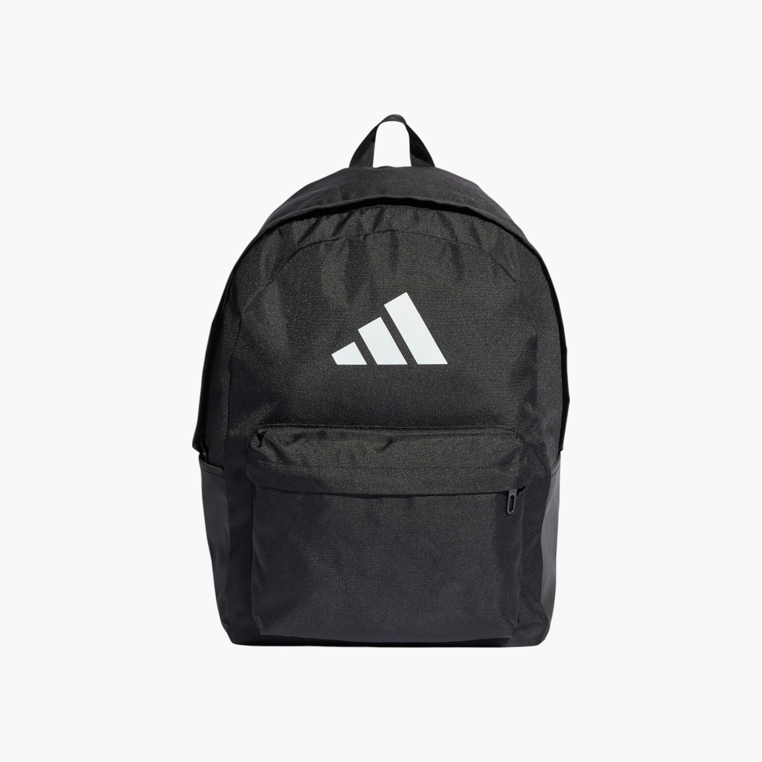 adidas Logo Print School Backpack with Adjustable Straps and Zip Closure-school-bagsandbackpacks-backpacks-image-1
