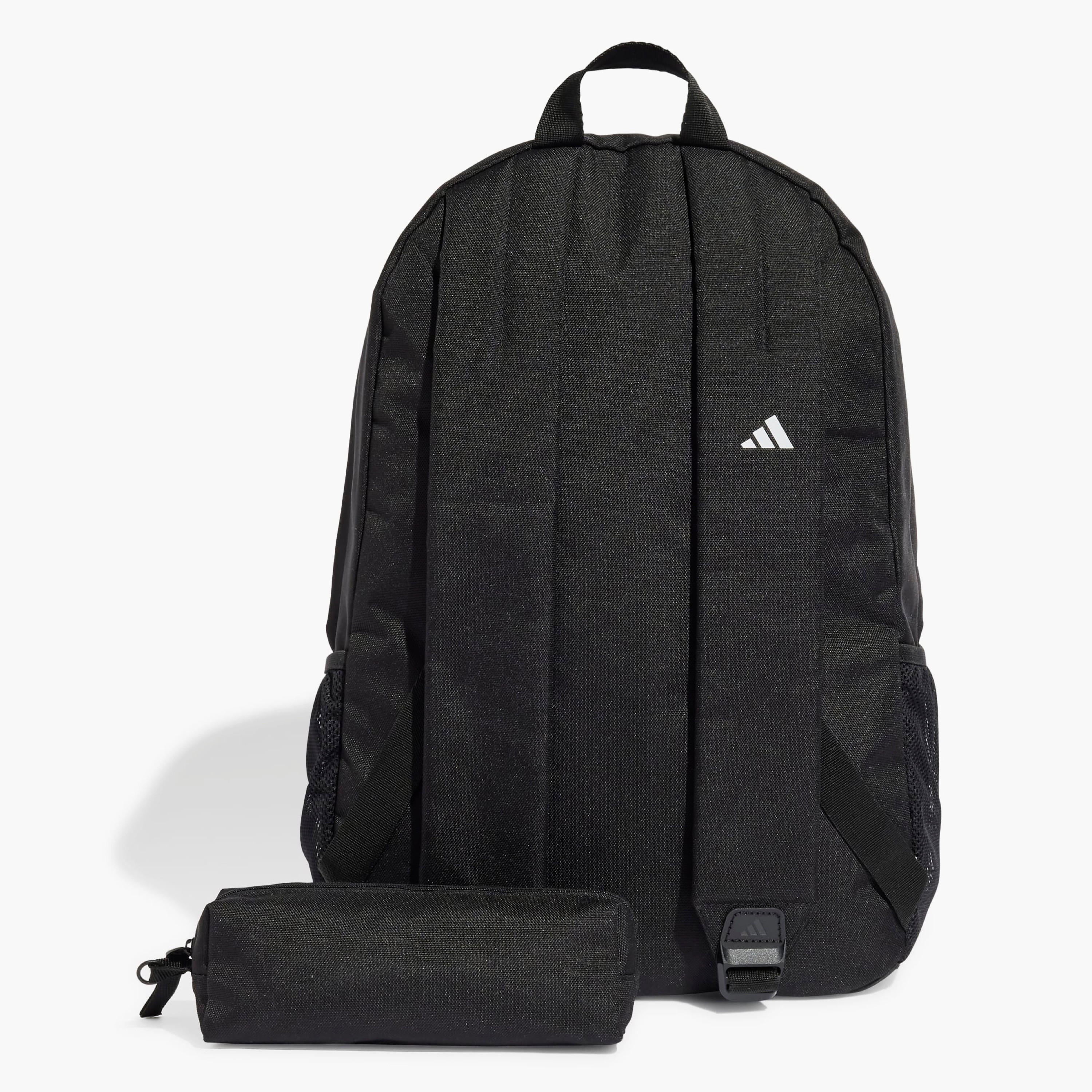 adidas Logo Print School Backpack with Adjustable Shoulder Straps and Pencil Case-school-bagsandbackpacks-backpacks-image-6
