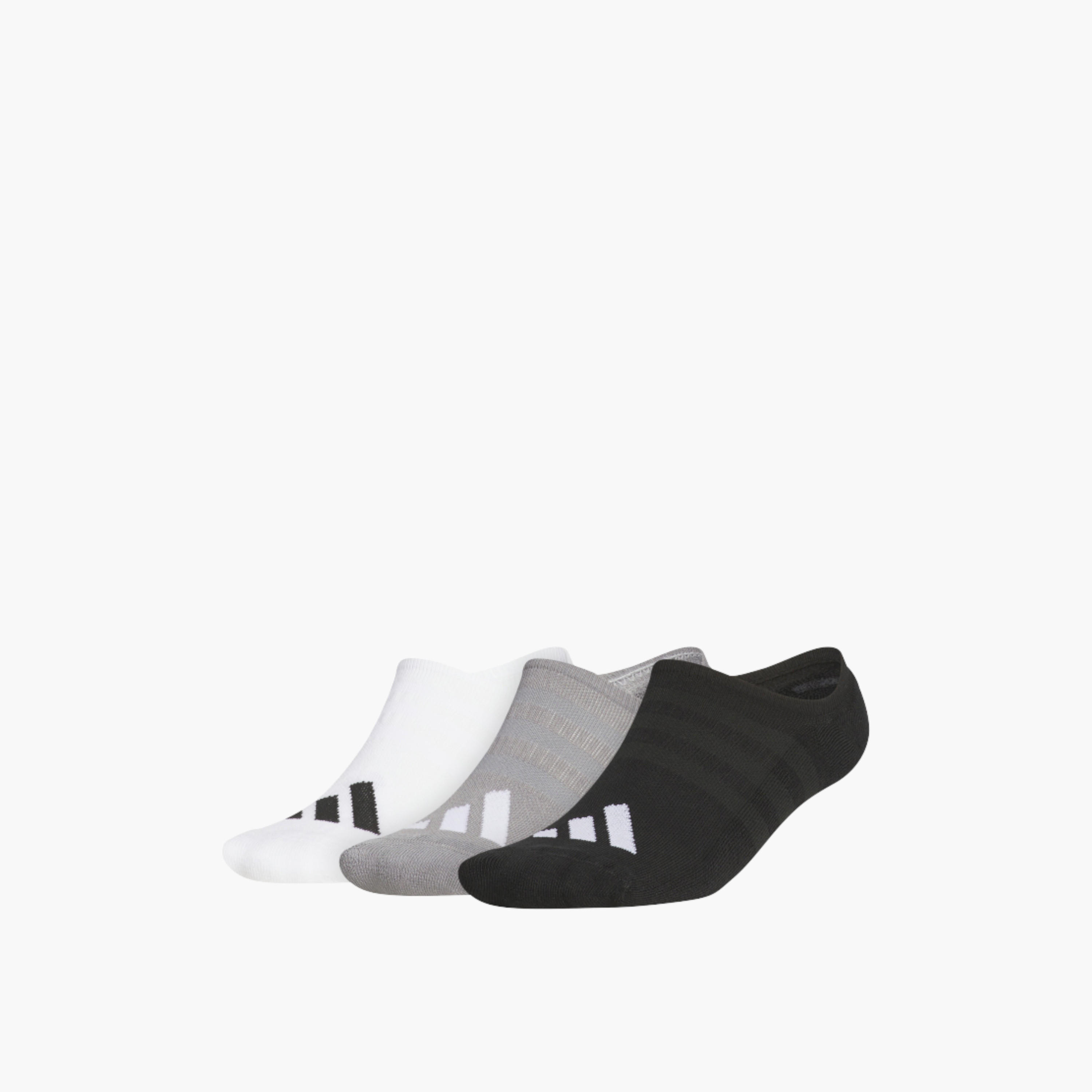 adidas Logo Print 3-Piece No Show Socks-men-socks-image-1