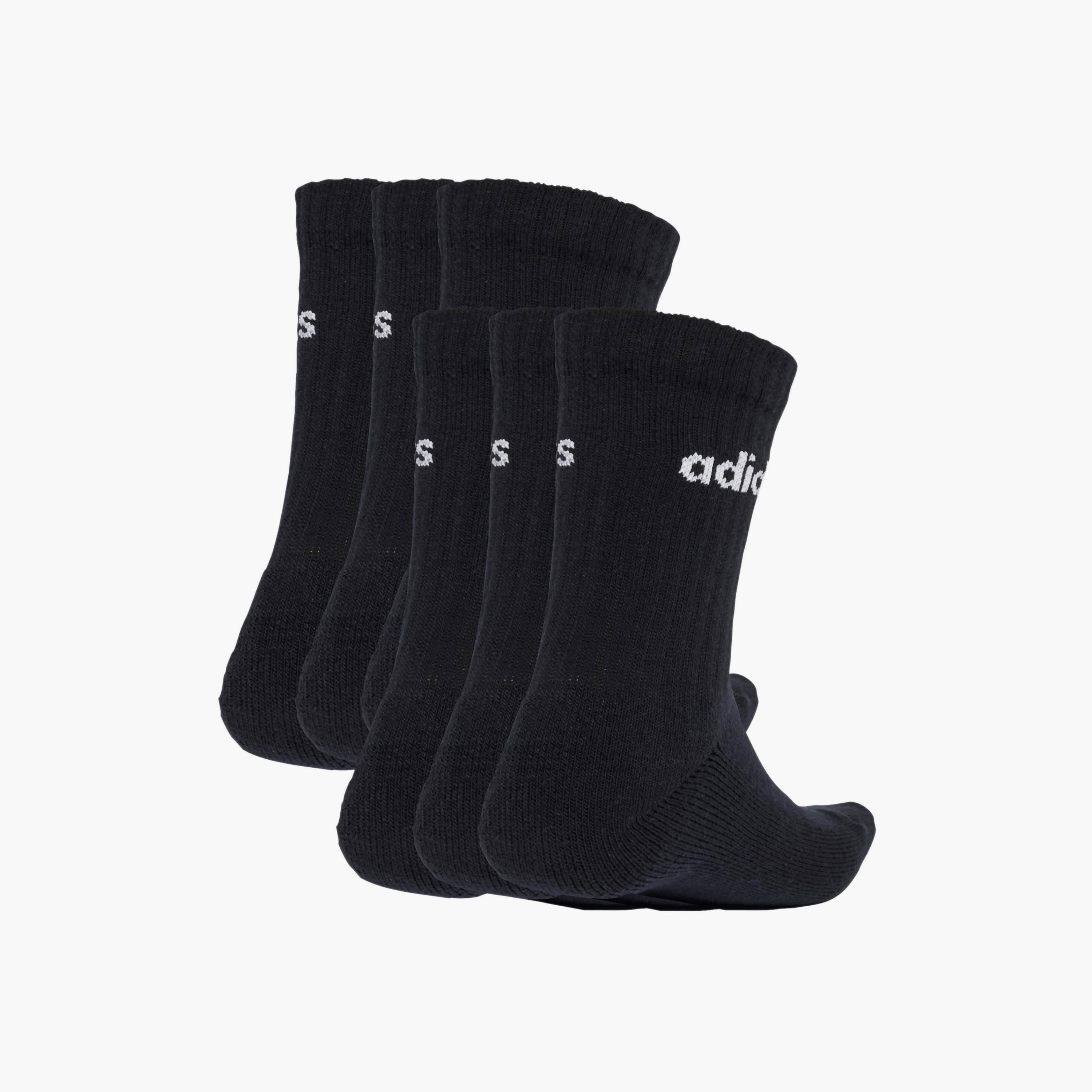 طقم جوارب 6 أزواج مبطنة بطول ربلة الساق للرجال من أديداس-men-socks-image-2
