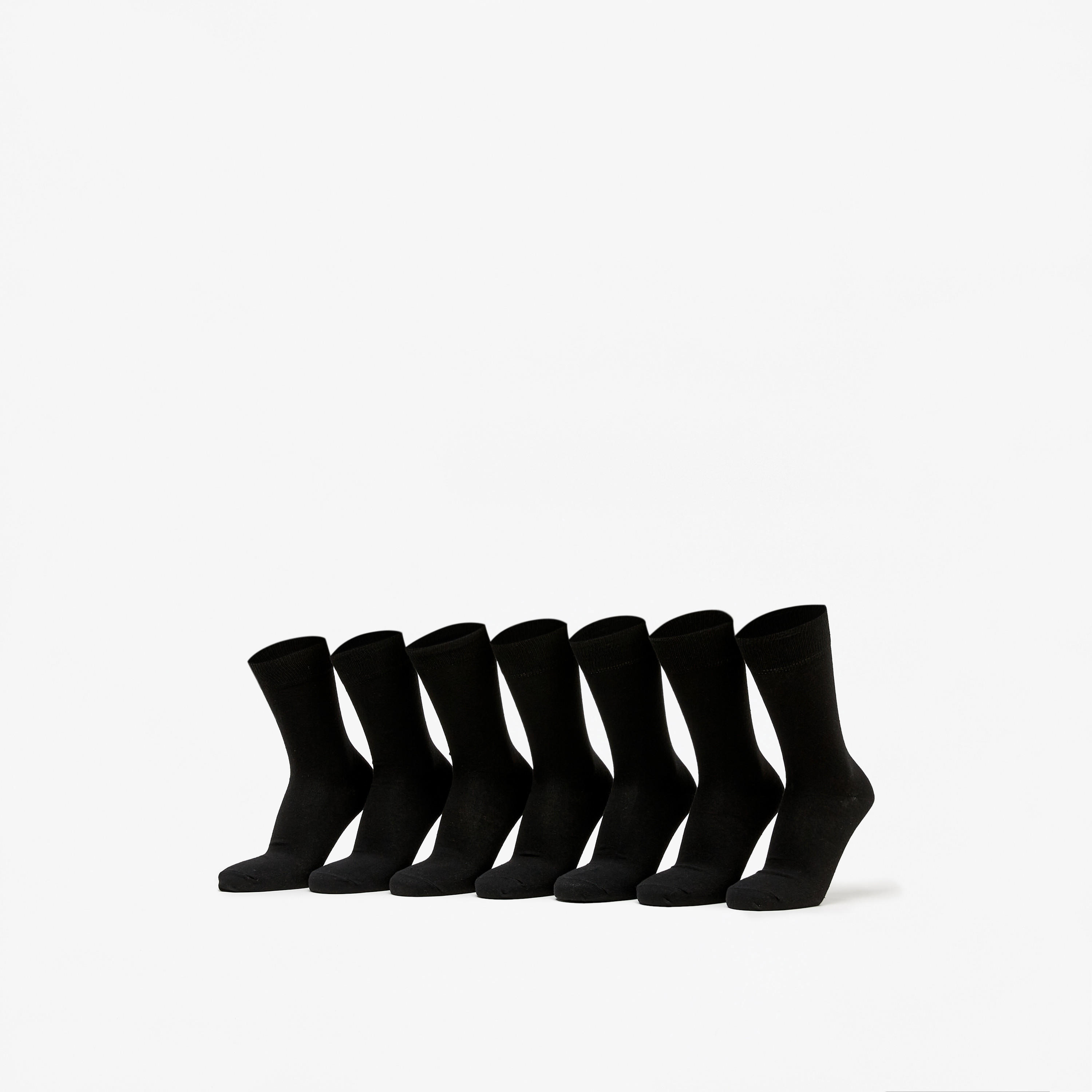 LBL by Shoexpress Solid Calf Length Socks - Set of 7-men-socks-image-1