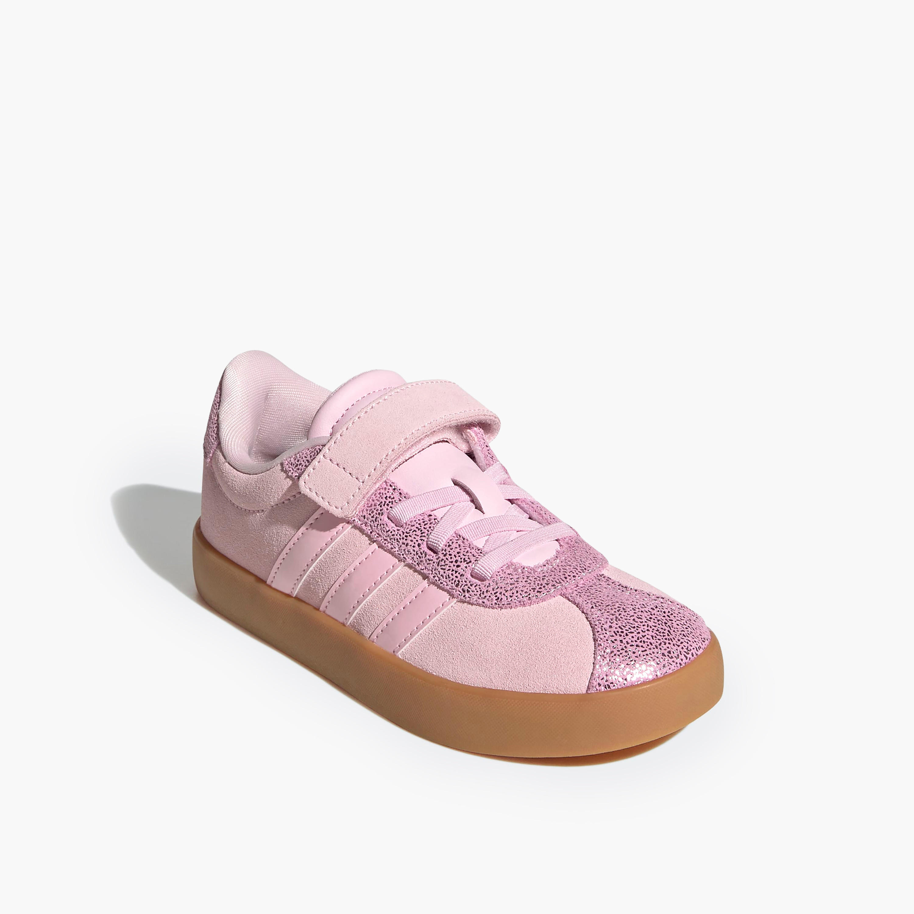 Adidas Girls VL COURT 3.0 EL C Panelled Hook & Loop Ankle Sneakers-girls-shoes-sneakers-image-1