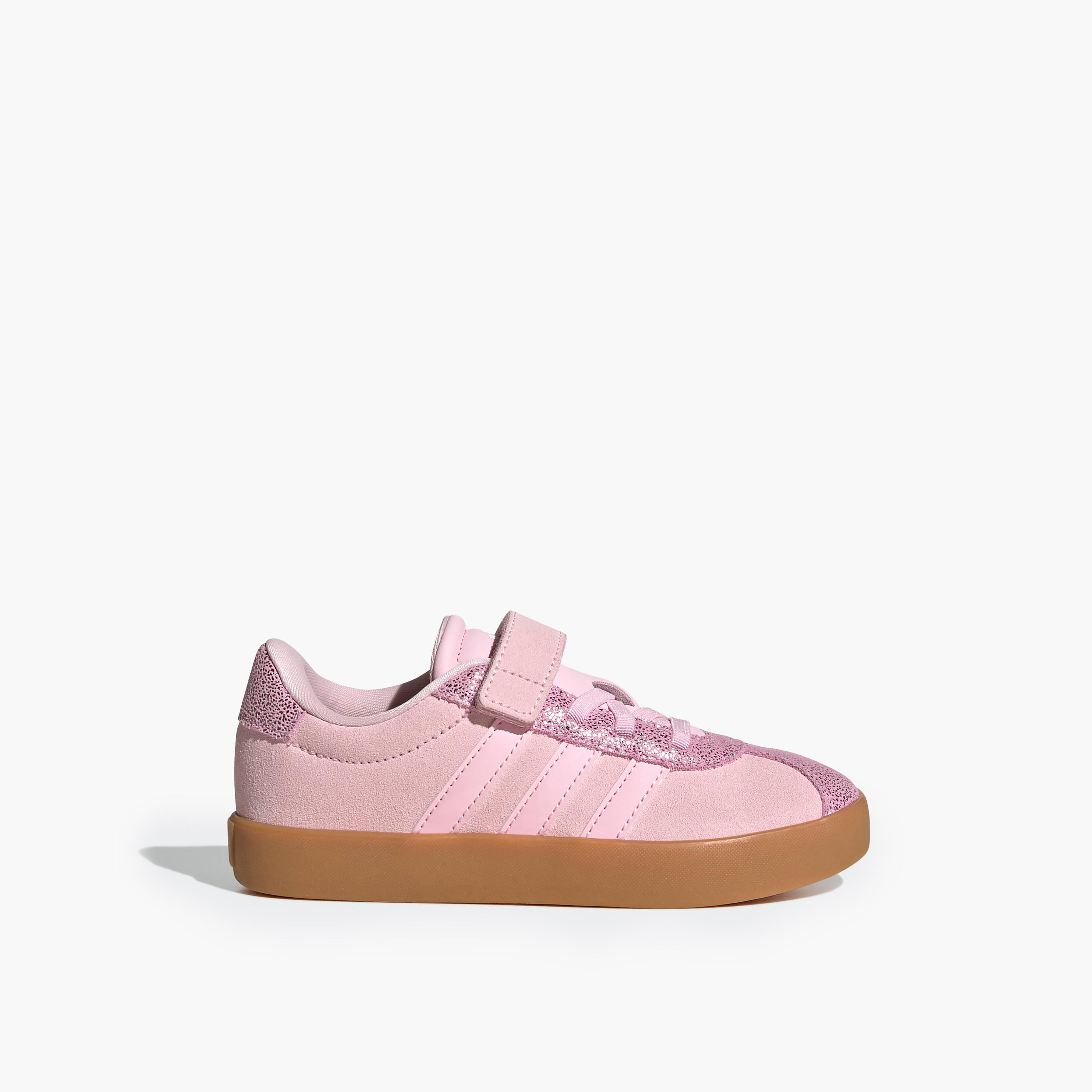 Adidas Girls VL COURT 3.0 EL C Panelled Hook & Loop Ankle Sneakers-girls-shoes-sneakers-image-2
