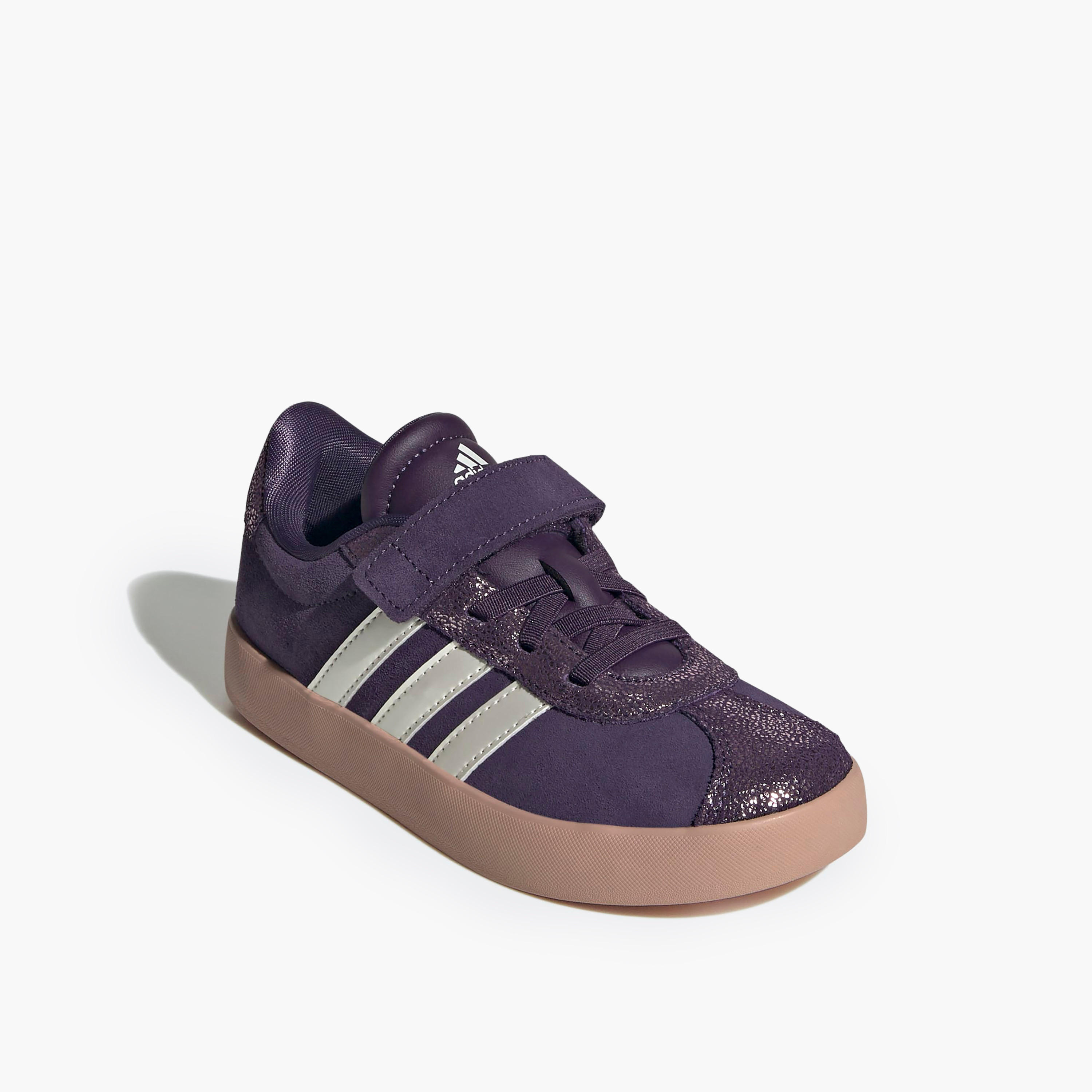 Adidas Girls VL COURT 3.0 EL C Panelled Hook & Loop Ankle Sneakers-girls-shoes-sneakers-image-1