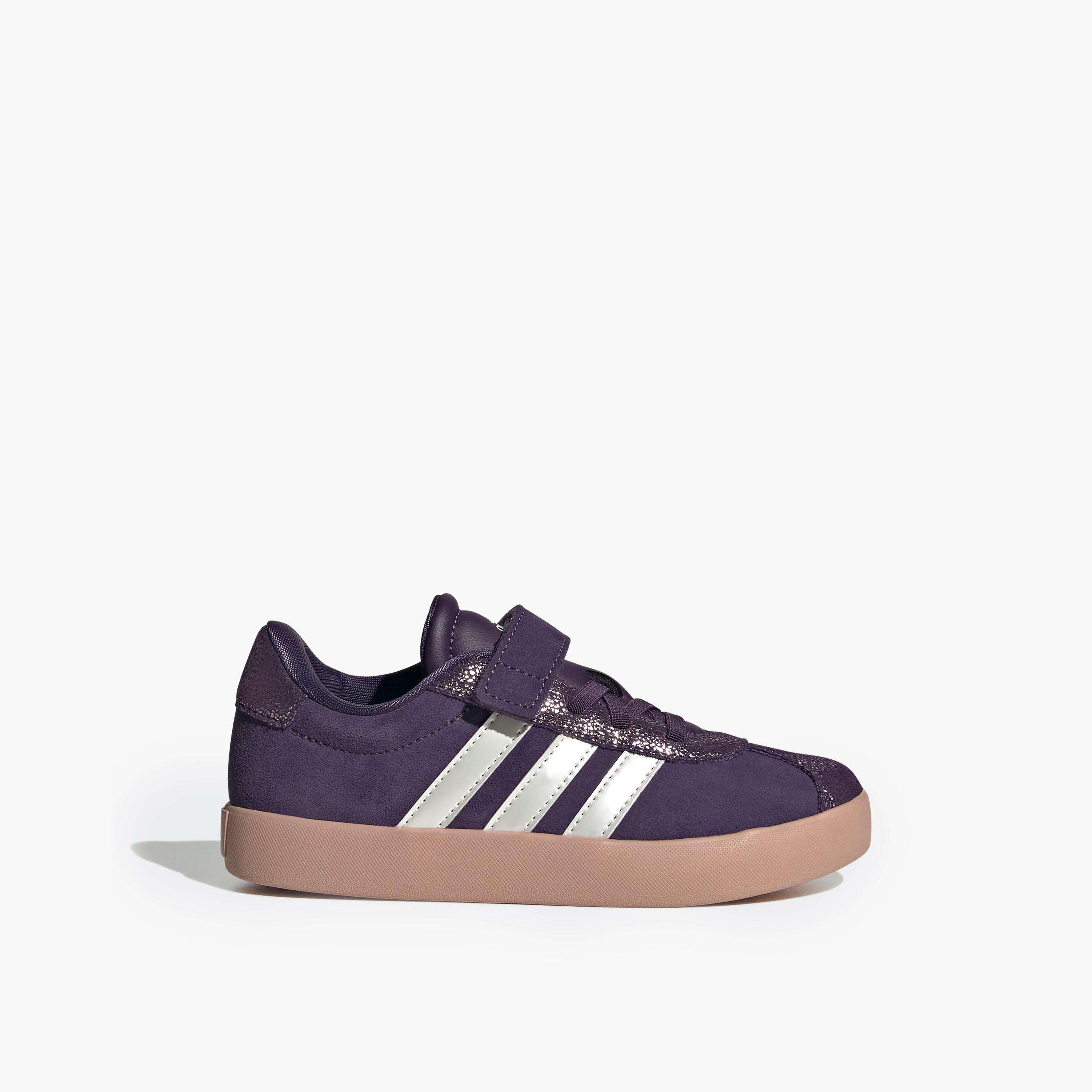 Adidas Girls VL COURT 3.0 EL C Panelled Hook & Loop Ankle Sneakers-girls-shoes-sneakers-image-2