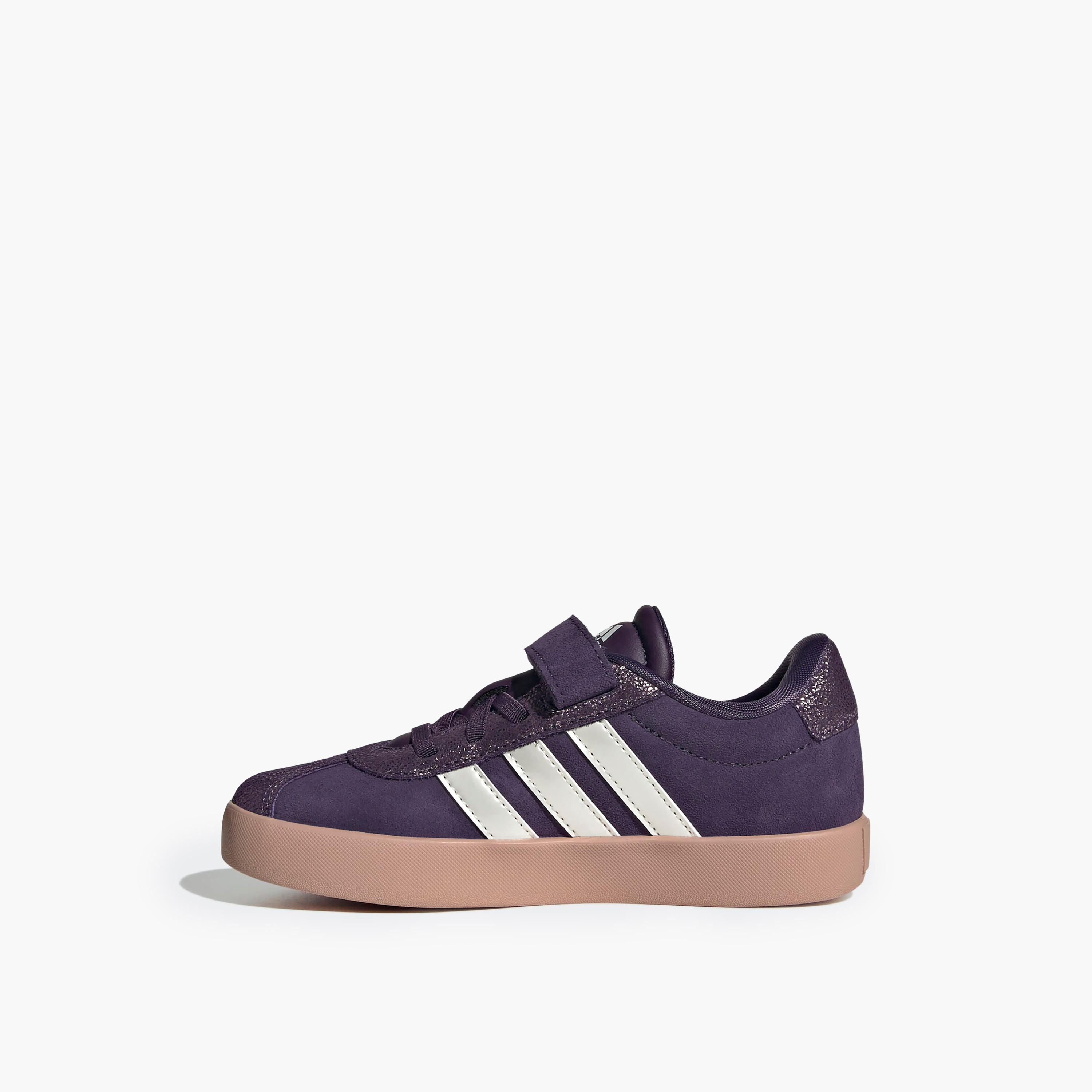 Adidas Girls VL COURT 3.0 EL C Panelled Hook & Loop Ankle Sneakers-girls-shoes-sneakers-image-3