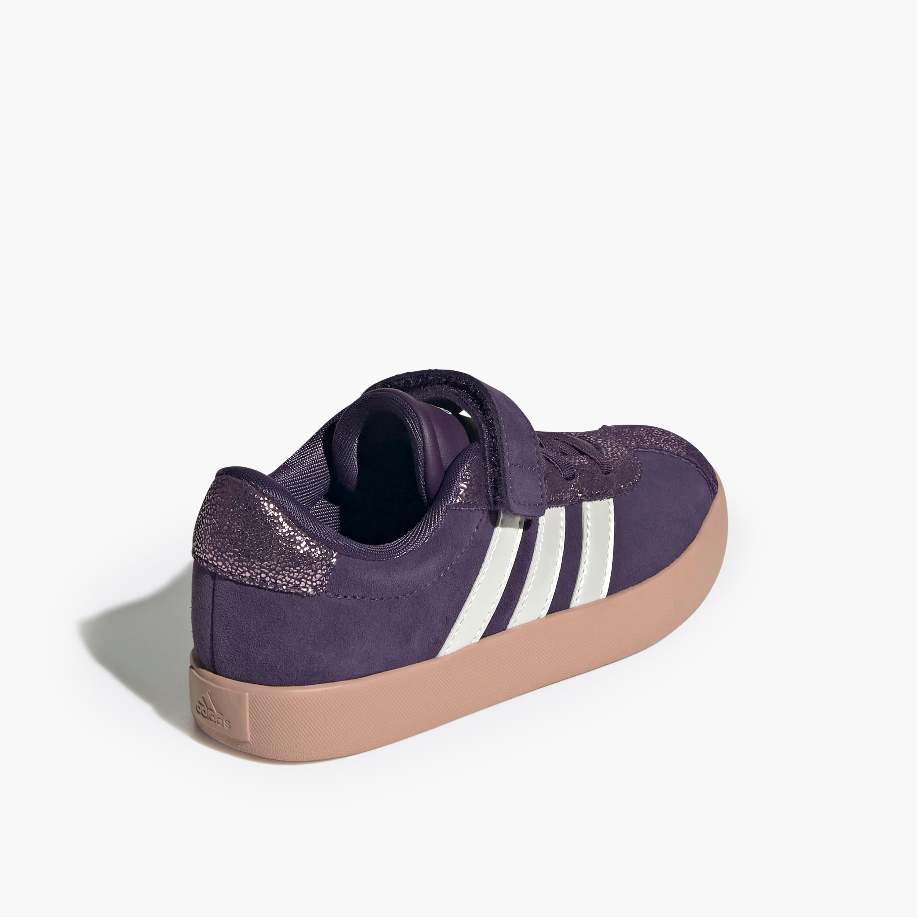 Adidas Girls VL COURT 3.0 EL C Panelled Hook & Loop Ankle Sneakers-girls-shoes-sneakers-image-4