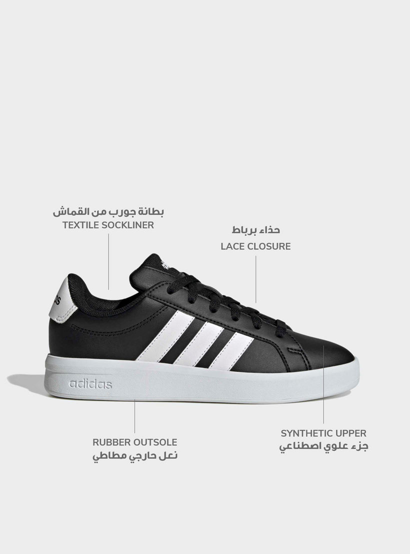 Adidas Boys Grand Court 3.0 Lace-Up Sneakers-sports-boys-shoes-image-2