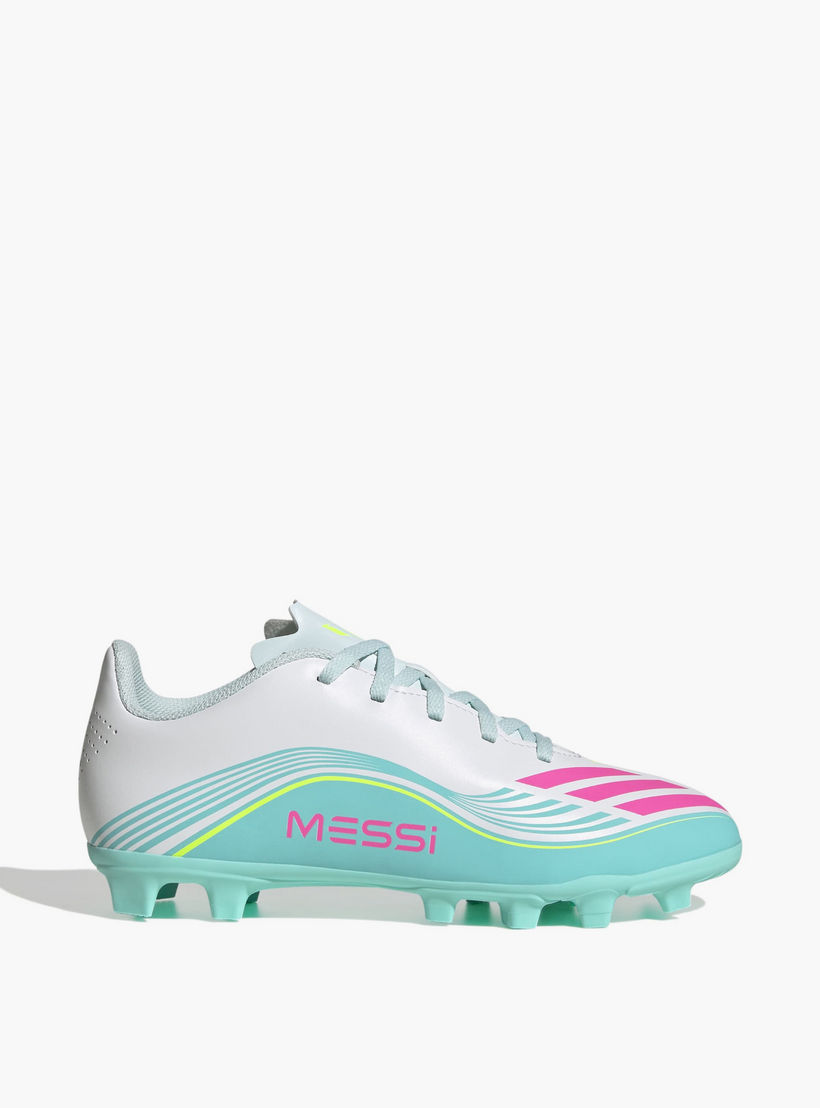 Adidas Boys F50 Messi Club FG/MG Lace-Up Football Firm Ground Shoes-sports-gear-football-shoes-firmground-image-2