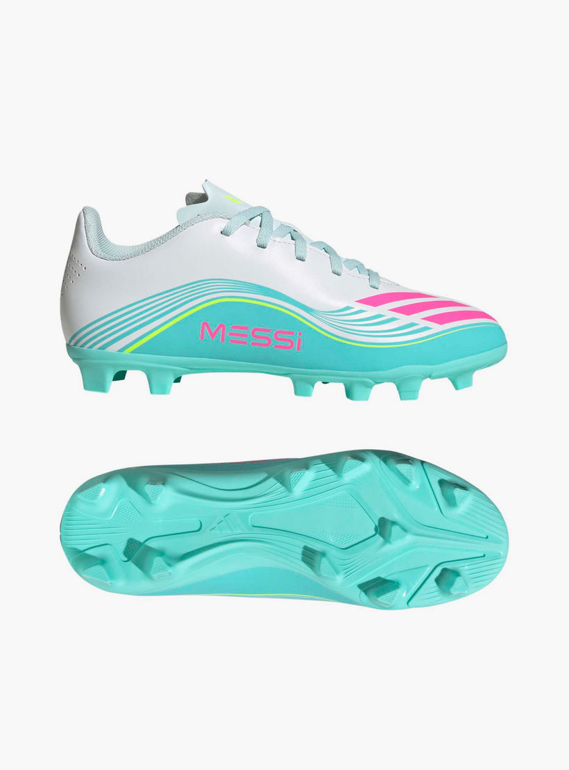 Adidas Boys F50 Messi Club FG/MG Lace-Up Football Firm Ground Shoes-sports-gear-football-shoes-firmground-image-8
