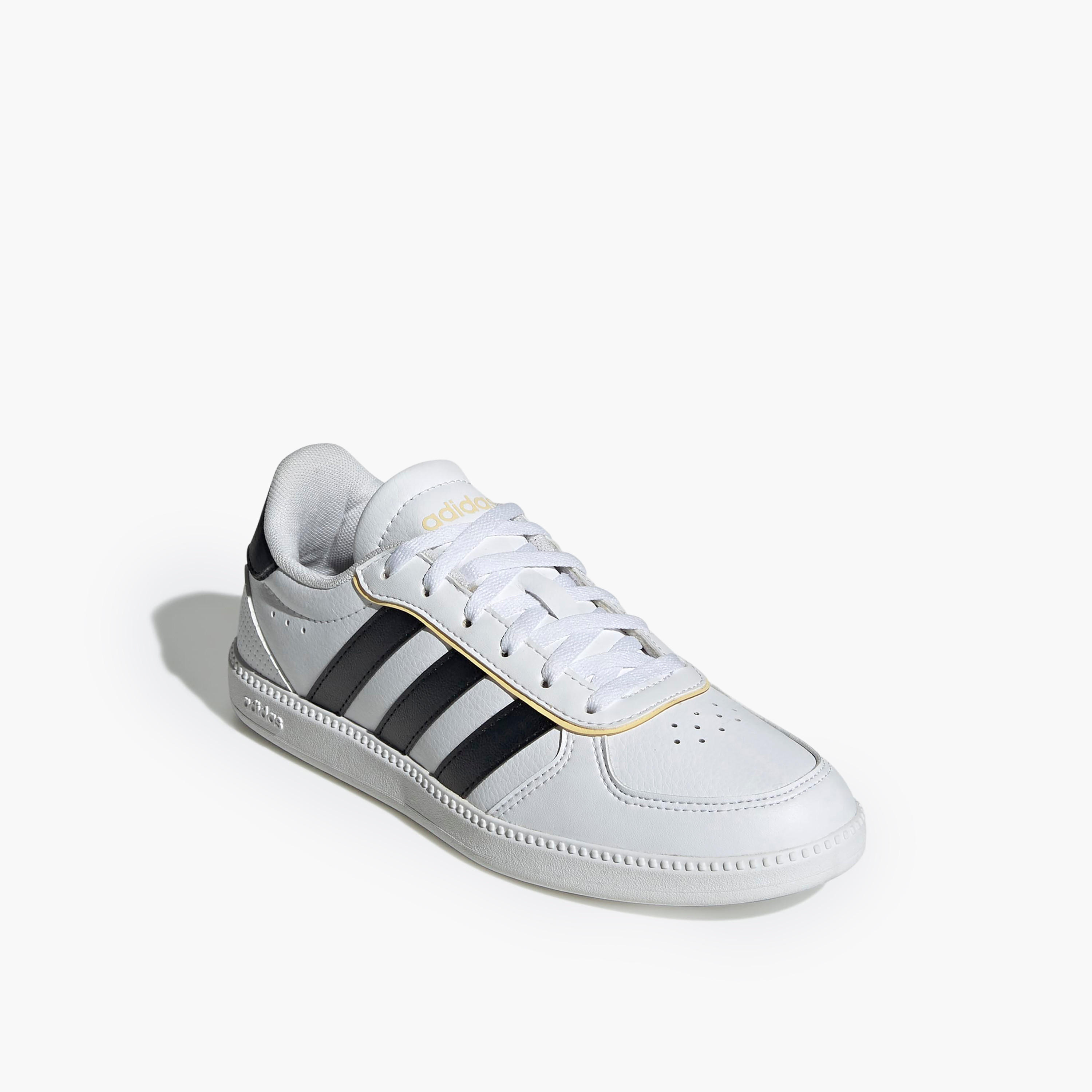 Adidas Boys BREAKNET SLEEK J Perforated Lace-Up Ankle Sneakers-boys-shoes-sneakers-image-1