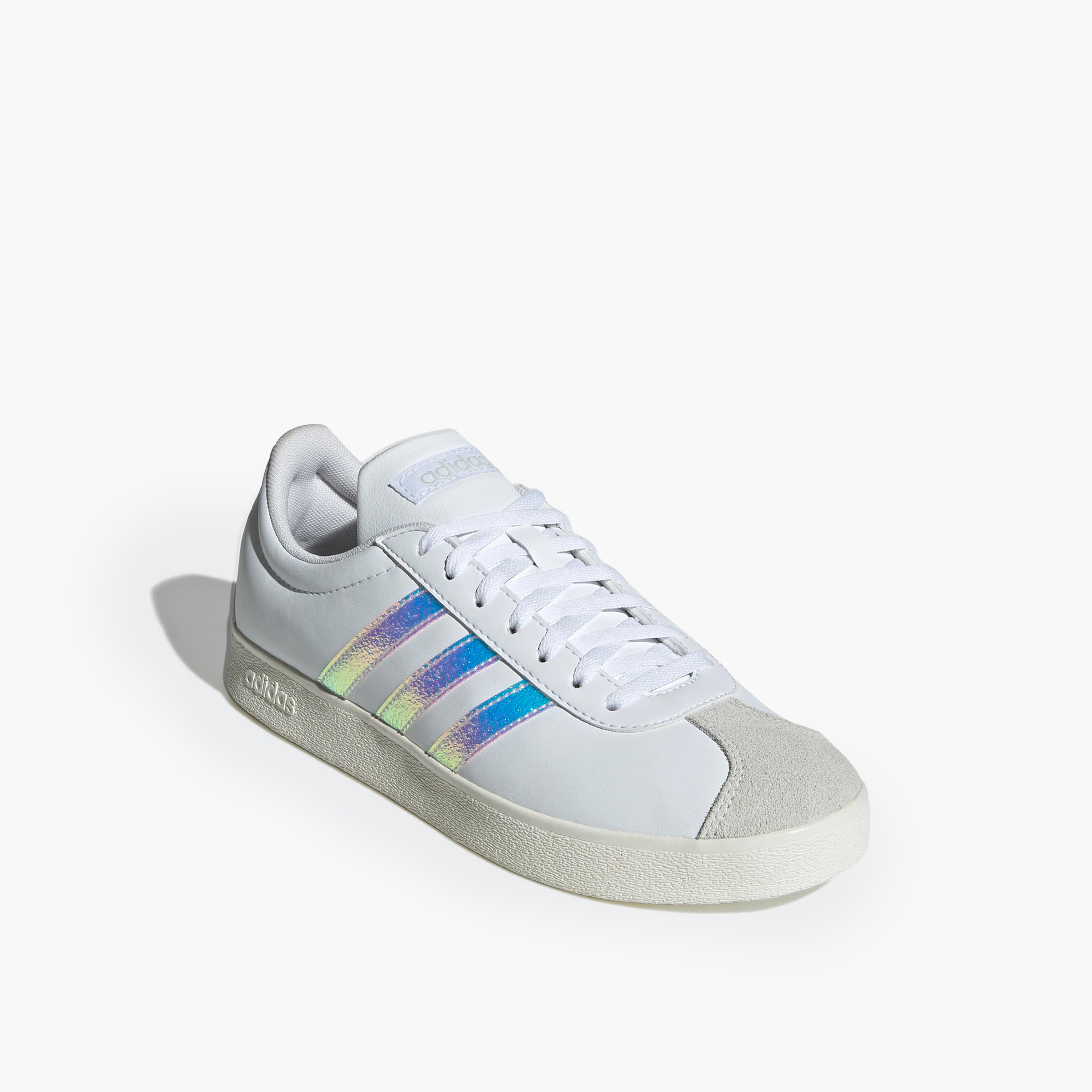 Adidas Women VL COURT BASE Iridescent Lace-Up Sneakers-women-shoes-sneakers-image-1