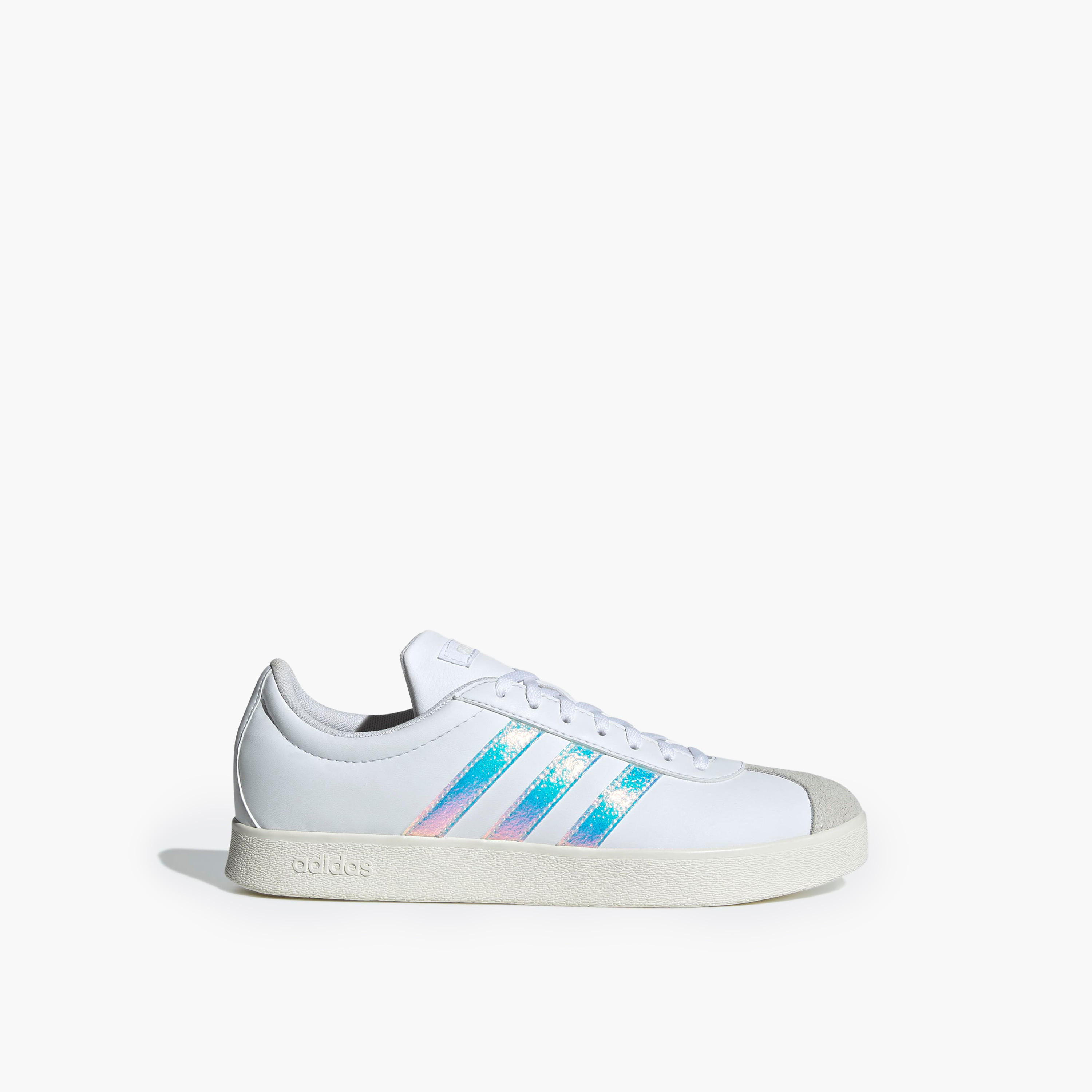 Adidas Women VL COURT BASE Iridescent Lace-Up Sneakers-women-shoes-sneakers-image-2
