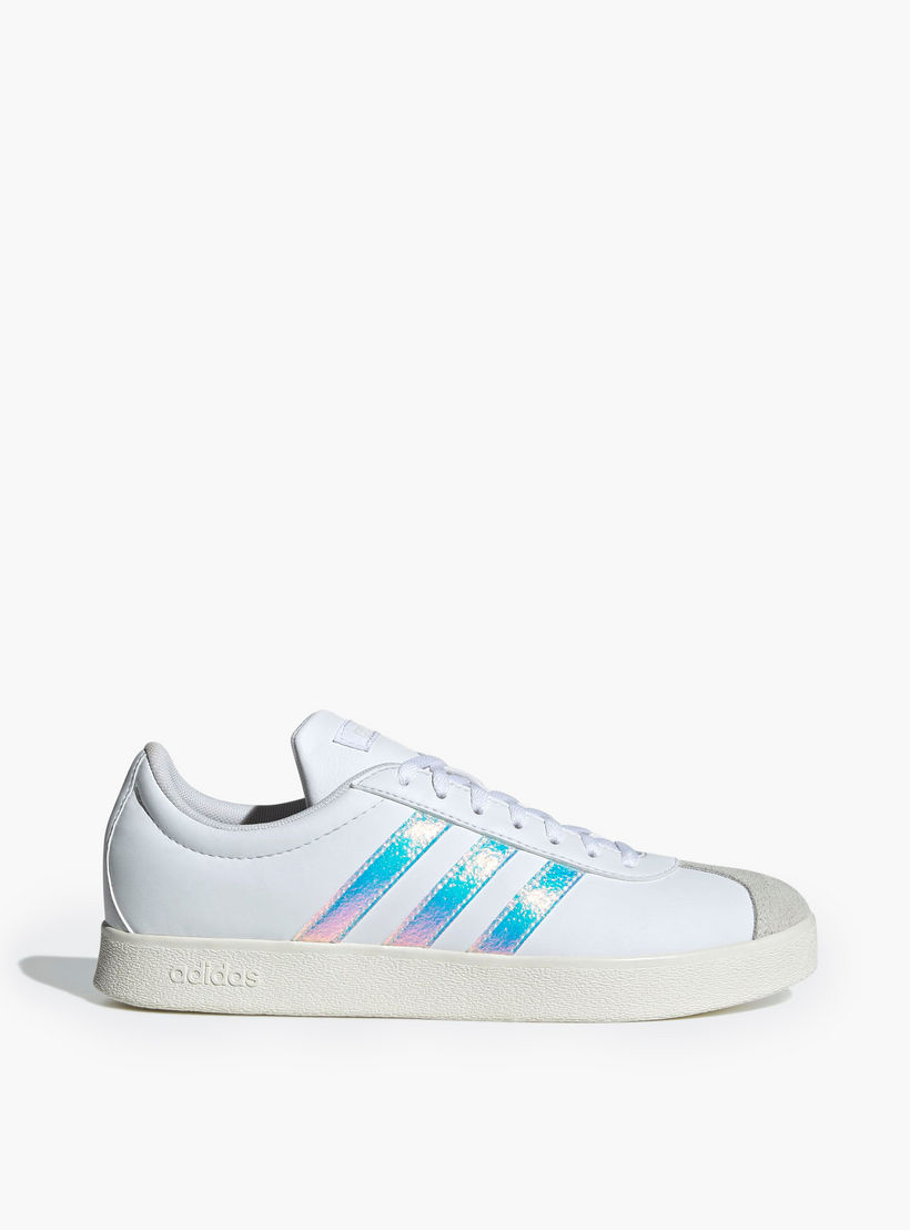 Adidas Women VL COURT BASE Iridescent Lace-Up Sneakers-women-shoes-sneakers-image-2