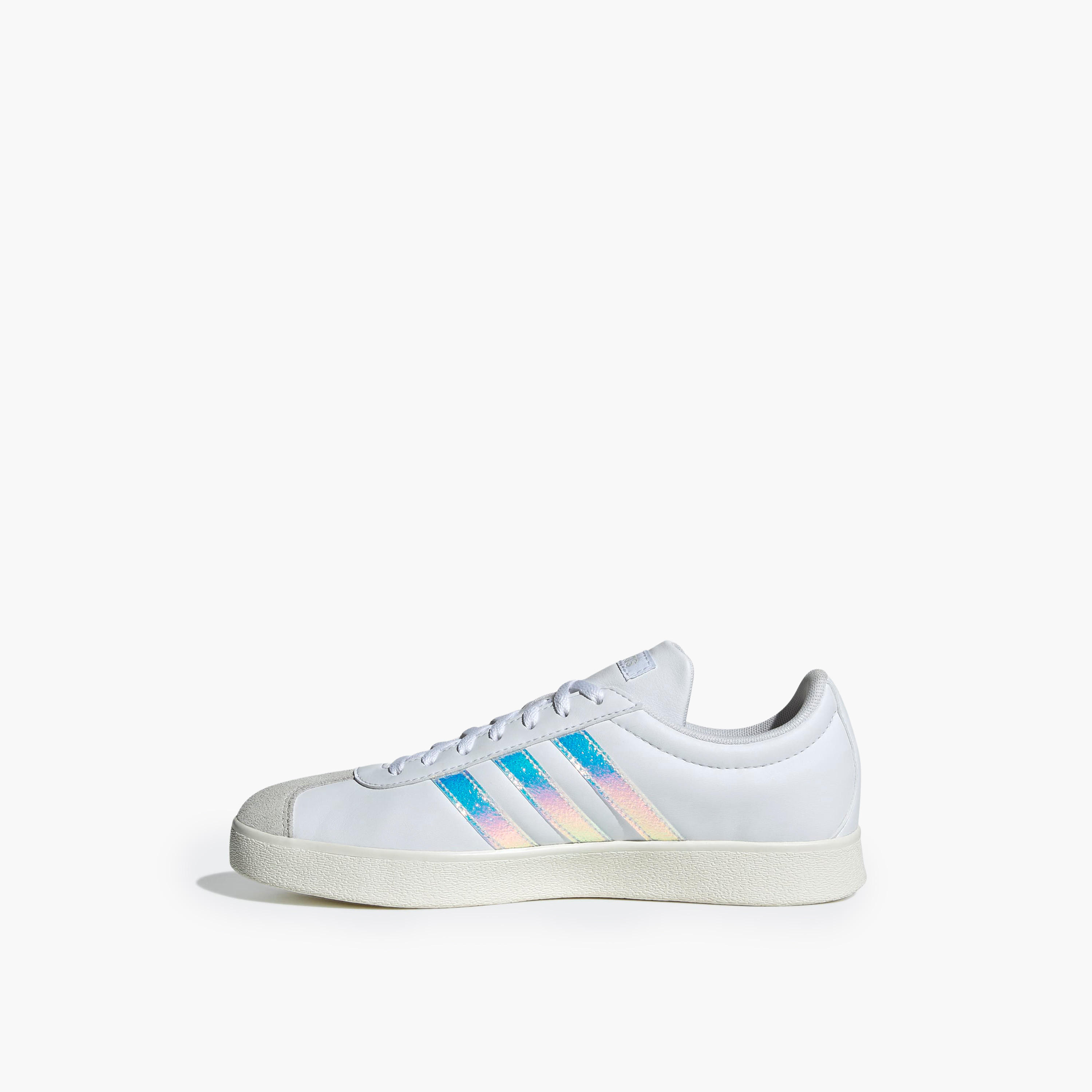 Adidas Women VL COURT BASE Iridescent Lace-Up Sneakers-women-shoes-sneakers-image-3