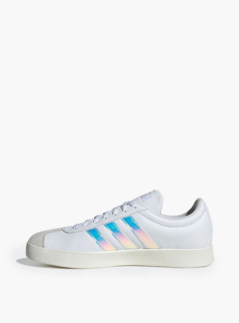 Adidas Women VL COURT BASE Iridescent Lace-Up Sneakers-women-shoes-sneakers-image-3