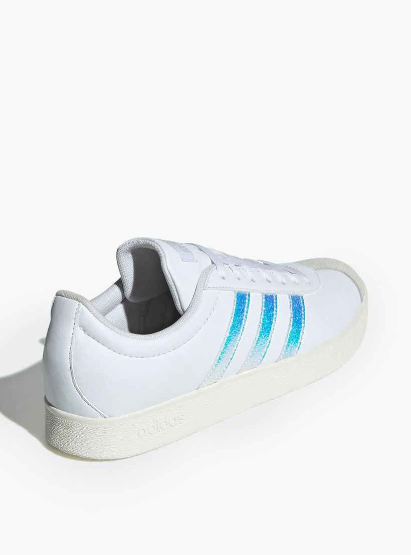 Adidas Women VL COURT BASE Iridescent Lace-Up Sneakers-women-shoes-sneakers-image-4