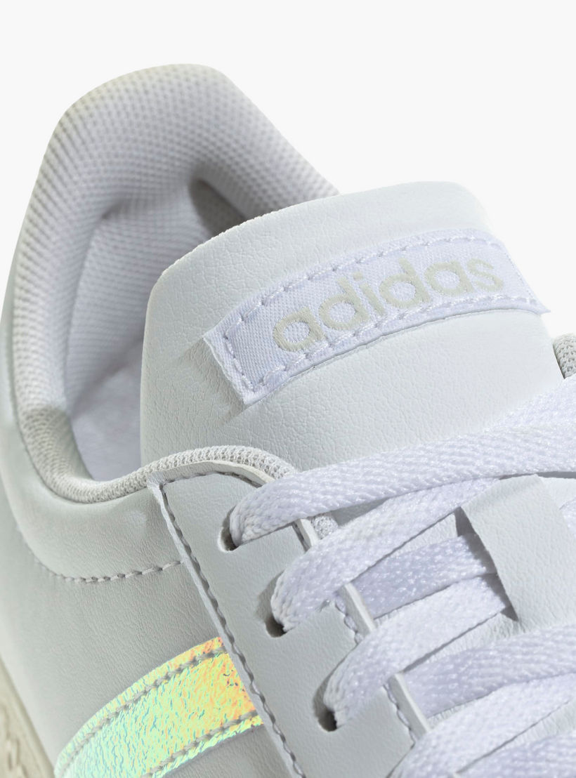 Adidas Women VL COURT BASE Iridescent Lace-Up Sneakers-women-shoes-sneakers-image-5