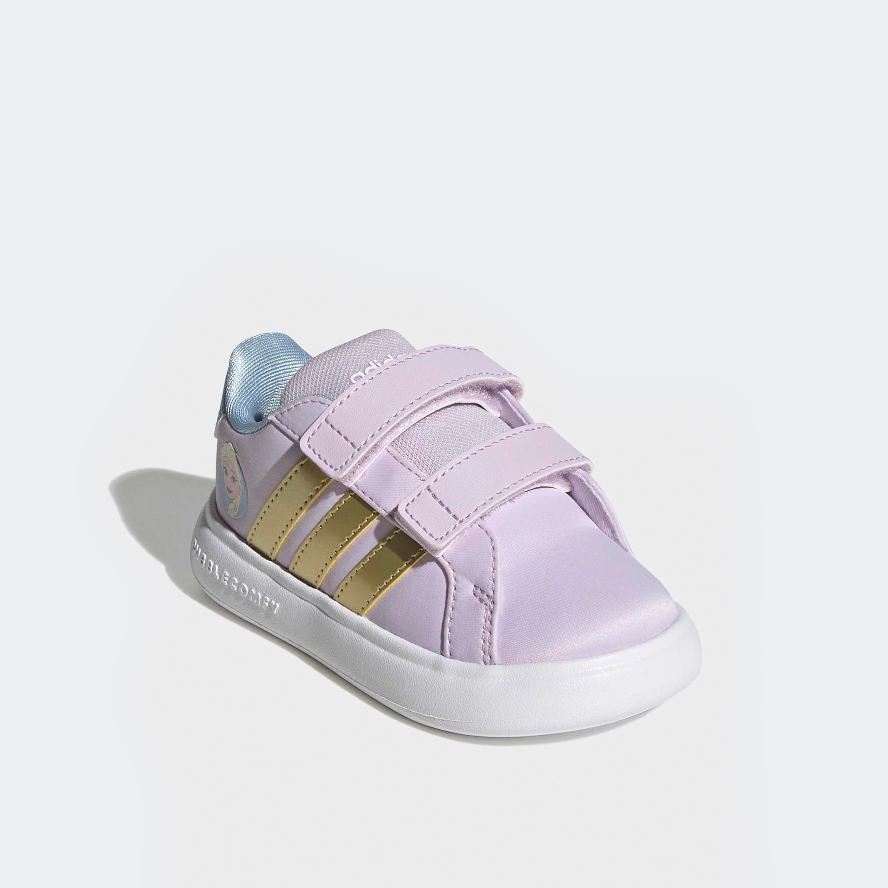 Adidas Grand Court Elsa Sneakers with Hook & Loop, Frozen-baby-girls-shoes-closedshoes-image-1