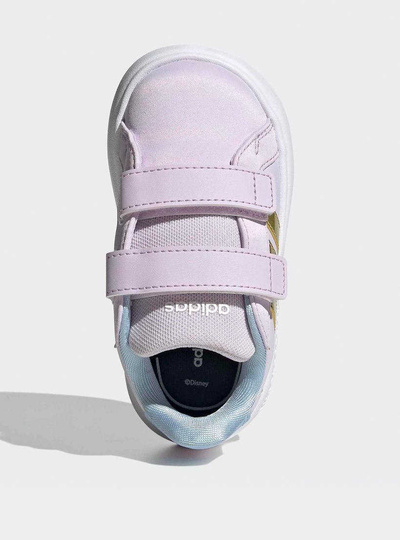 Adidas Grand Court Elsa Sneakers with Hook & Loop, Frozen-baby-girls-shoes-closedshoes-image-4