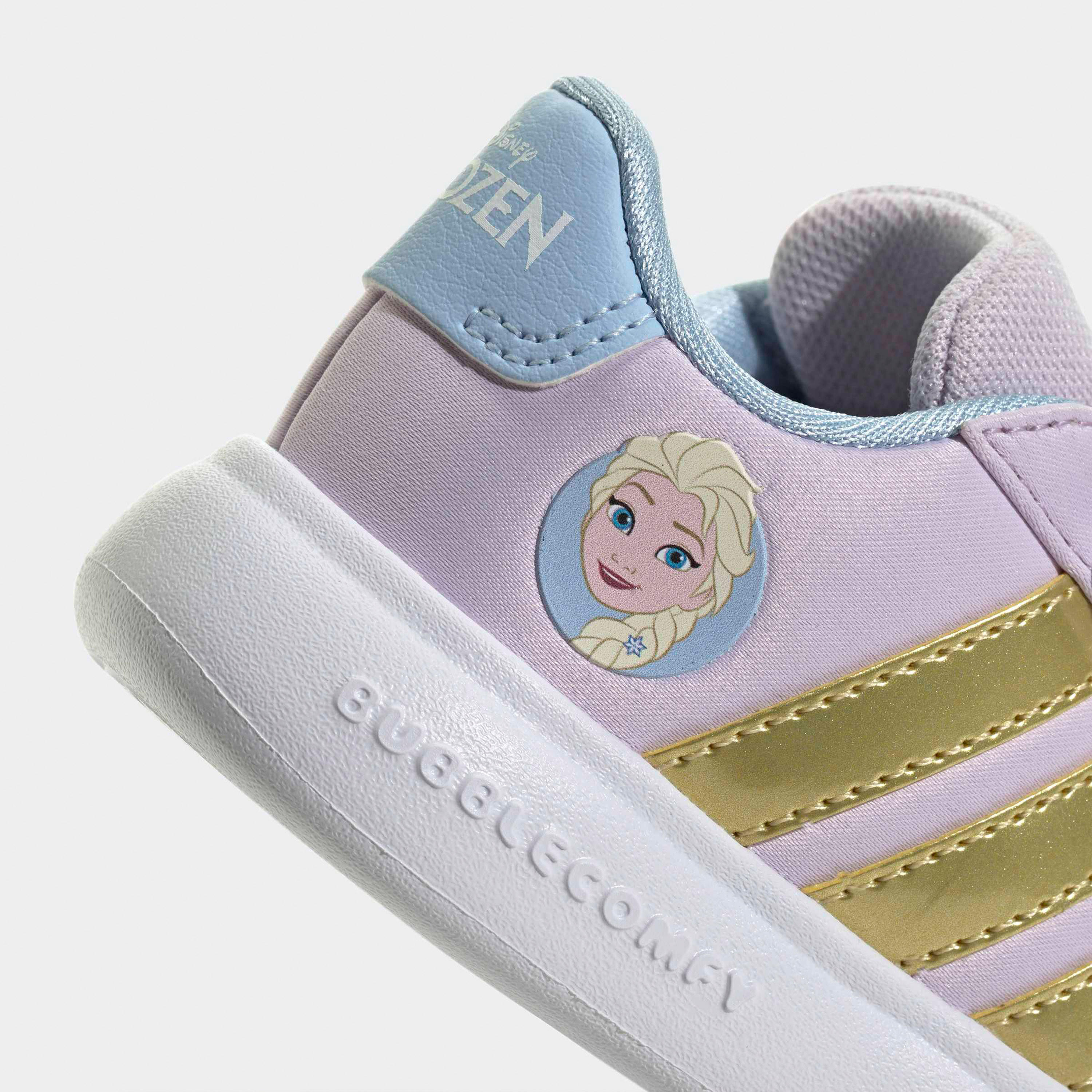 Adidas Grand Court Elsa Sneakers with Hook & Loop, Frozen-baby-girls-shoes-closedshoes-image-7