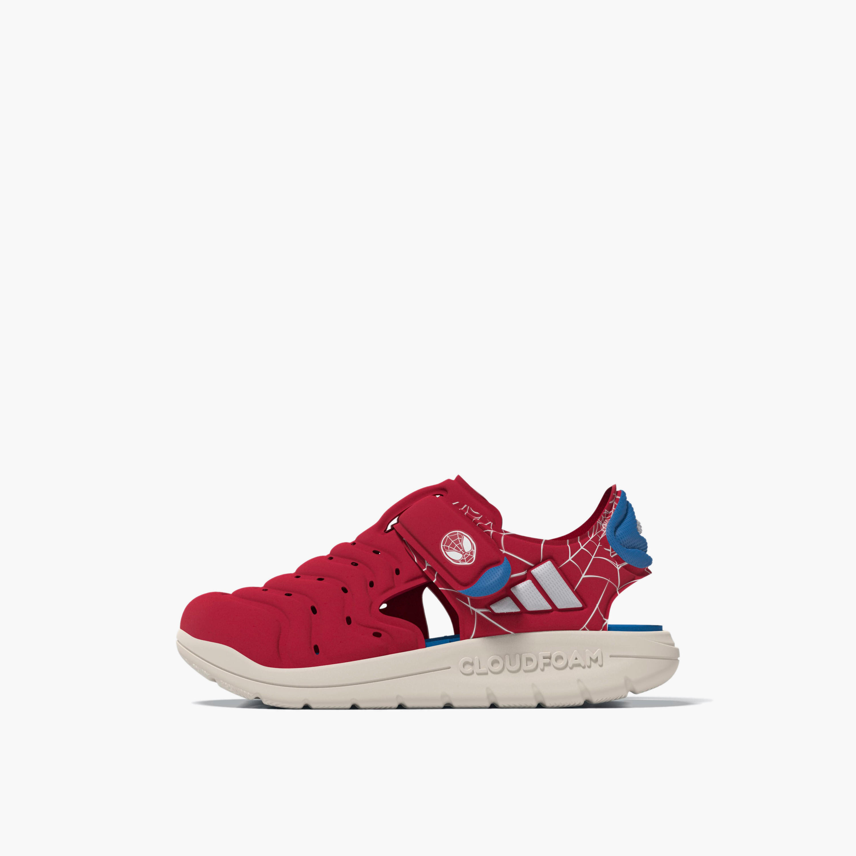 Adidas Sandals with Hook & Loop Closure, Spider-Man Print-boys-shoes-sandals-image-2