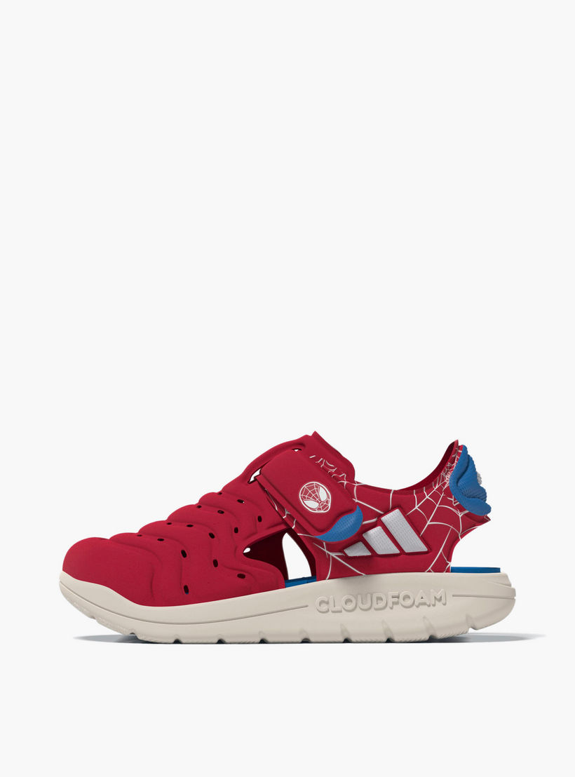 Adidas Sandals with Hook & Loop Closure, Spider-Man Print-boys-shoes-sandals-image-2