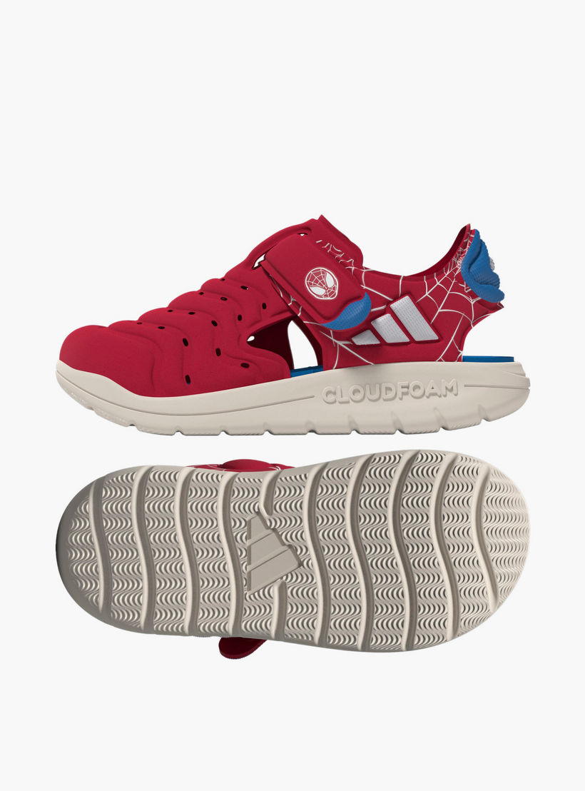 Adidas Sandals with Hook & Loop Closure, Spider-Man Print-boys-shoes-sandals-image-3