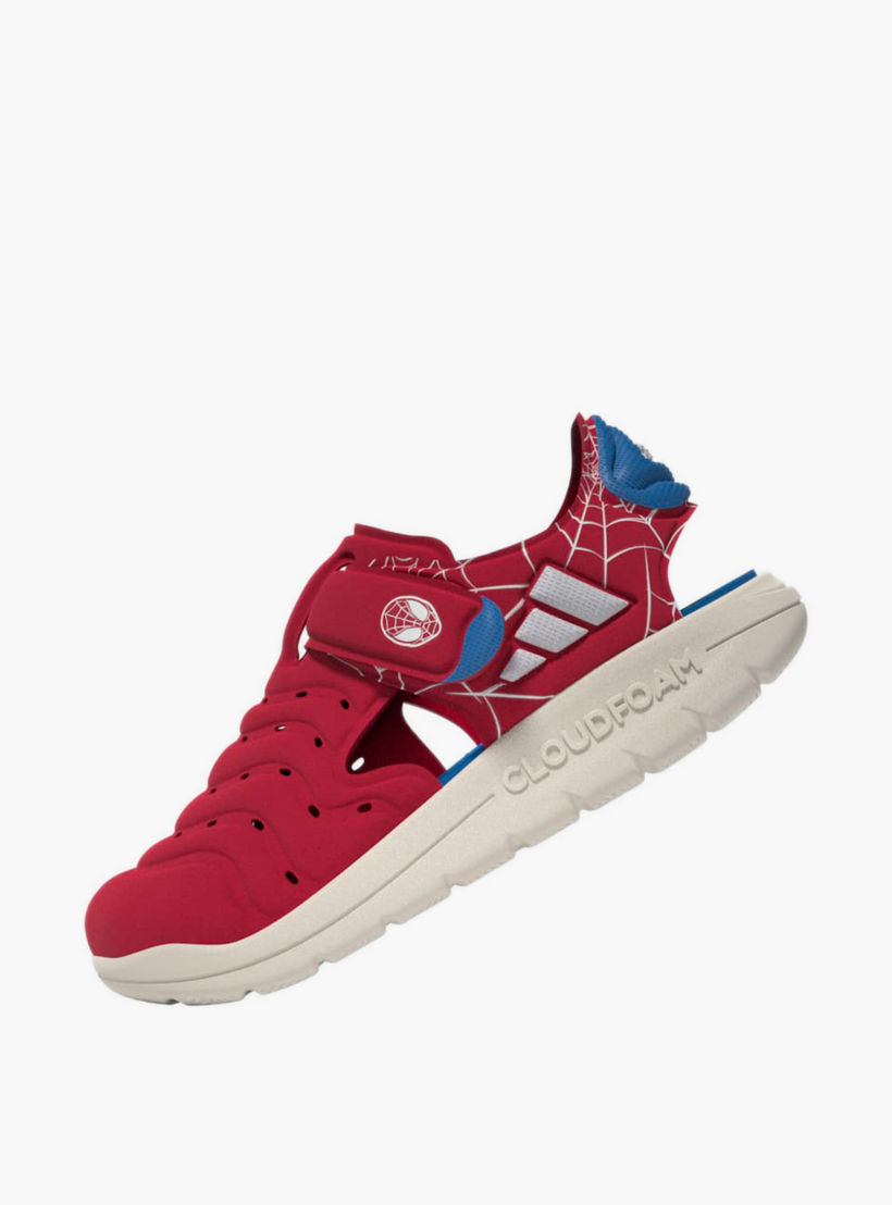 Adidas Sandals with Hook & Loop Closure, Spider-Man Print-boys-shoes-sandals-image-5