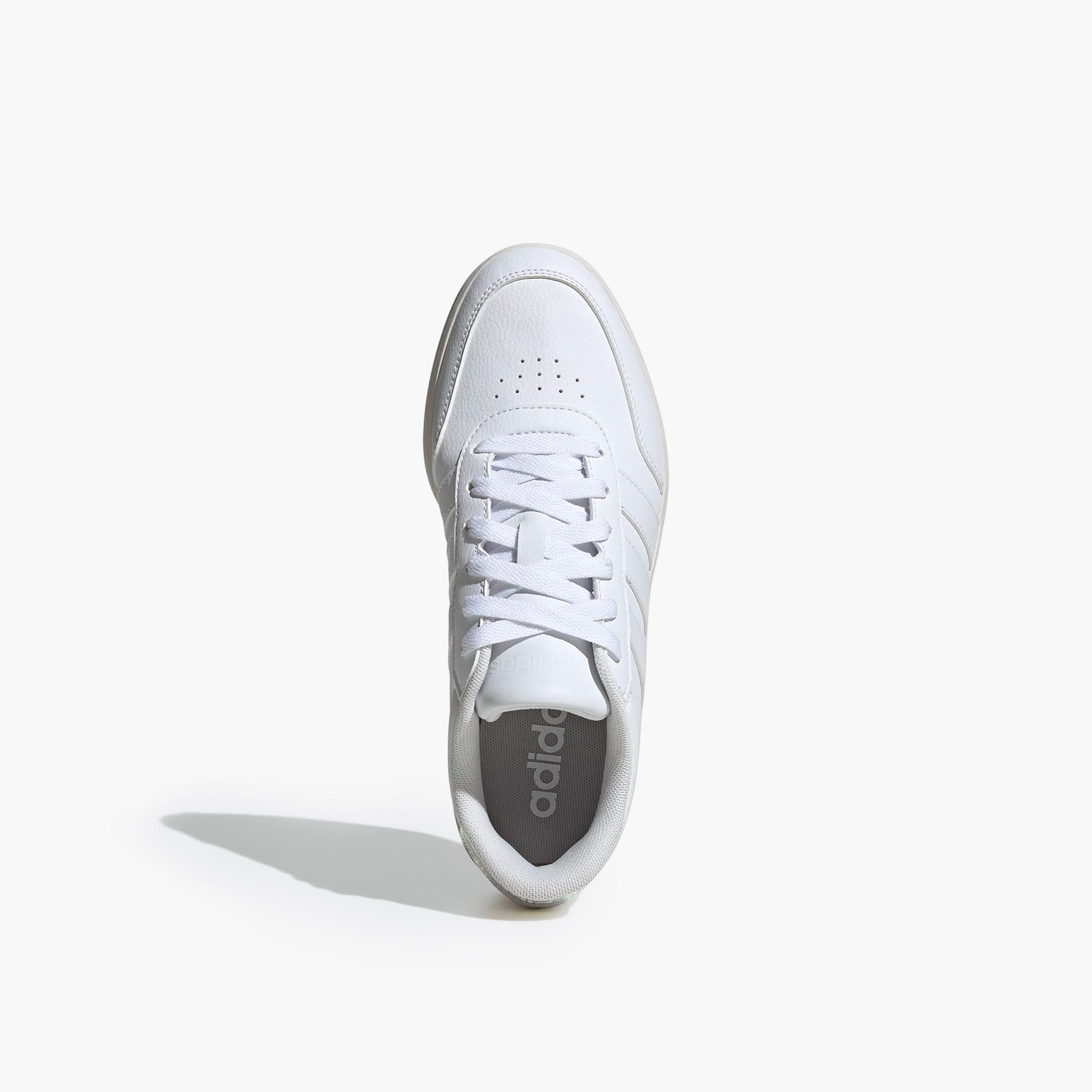 adidas Women BREAKNET 3.0 Perforated Lace-Up Sneakers-women-shoes-sneakers-image-3