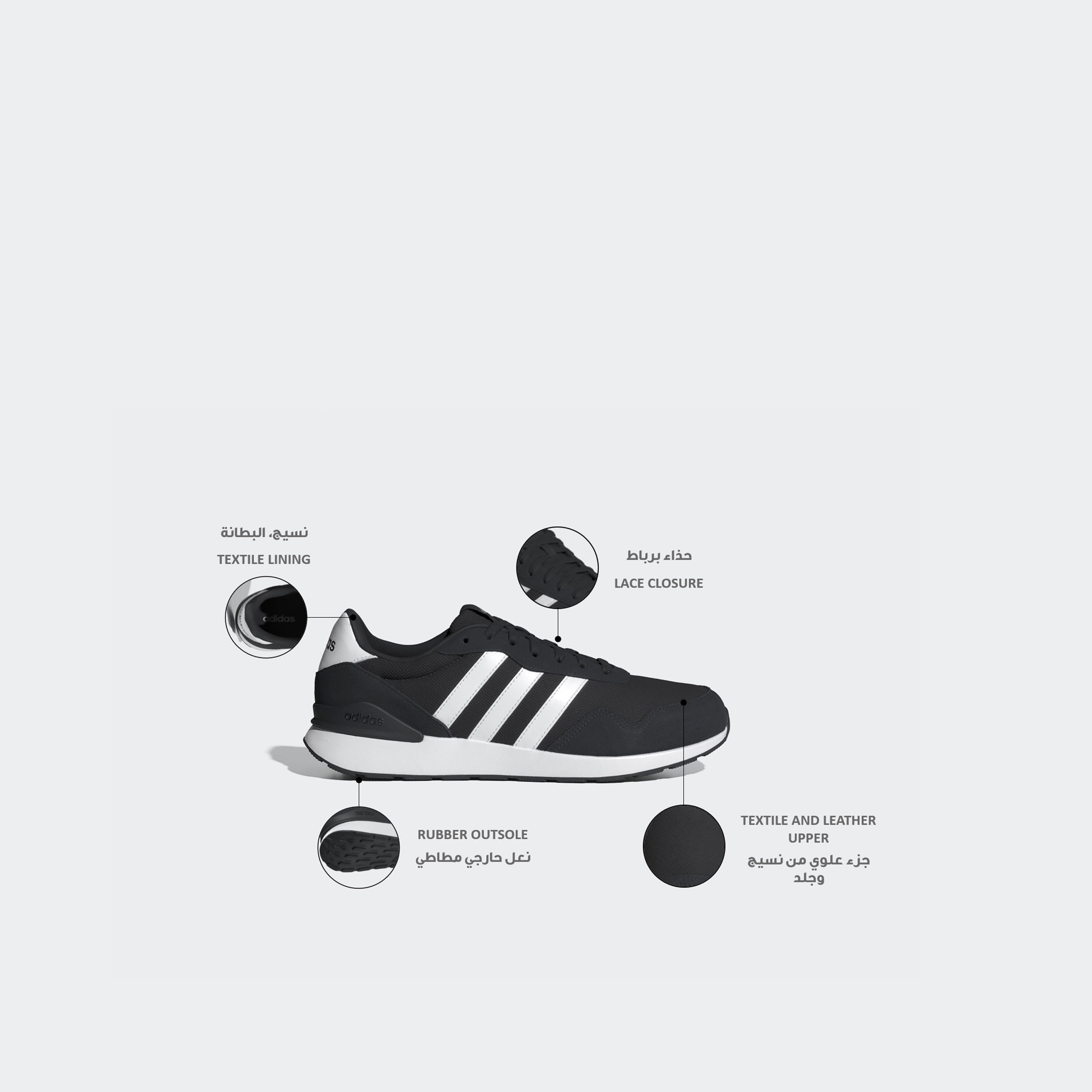 Adidas Men Run 60s 4.0 Textured Lace-Up Sports Shoes-sports-men-shoes-image-2