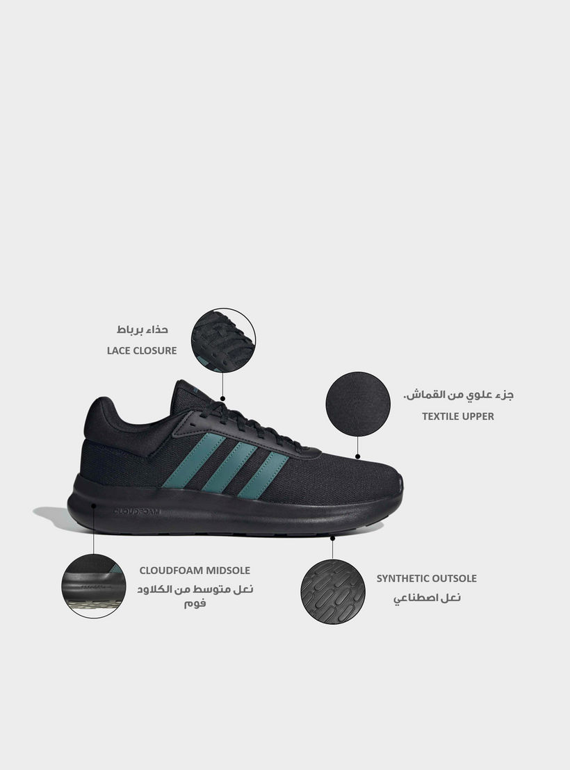 حذاء سنيكرز بارز الملمس للكاحل برباط إغلاق لايت ريسر 4.0 للرجال من أديداس-sports-men-shoes-image-2