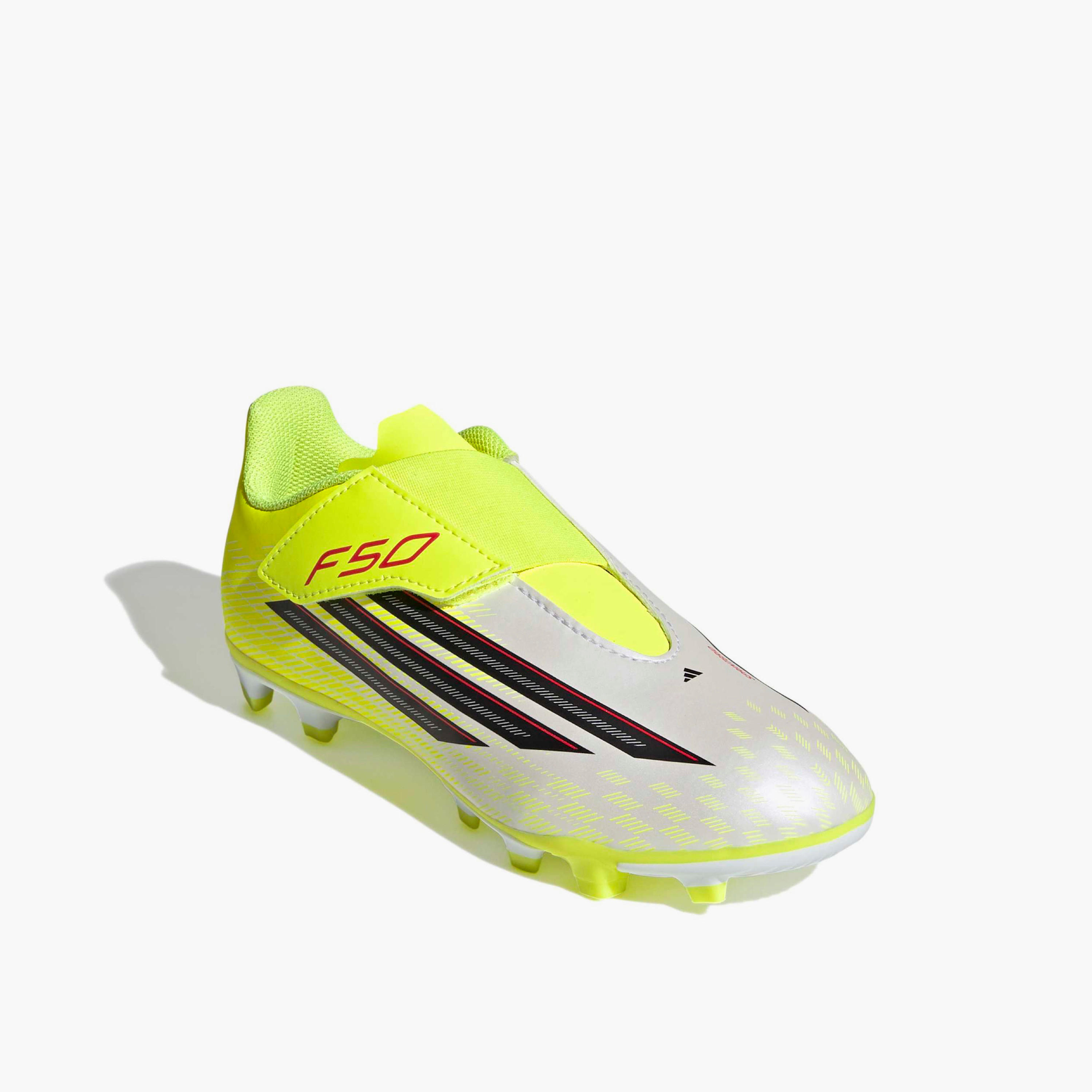 Adidas Boys F50 Club Vel FG/MG Hook & Loop Football Firm Ground Shoes-sports-gear-football-shoes-firmground-image-1