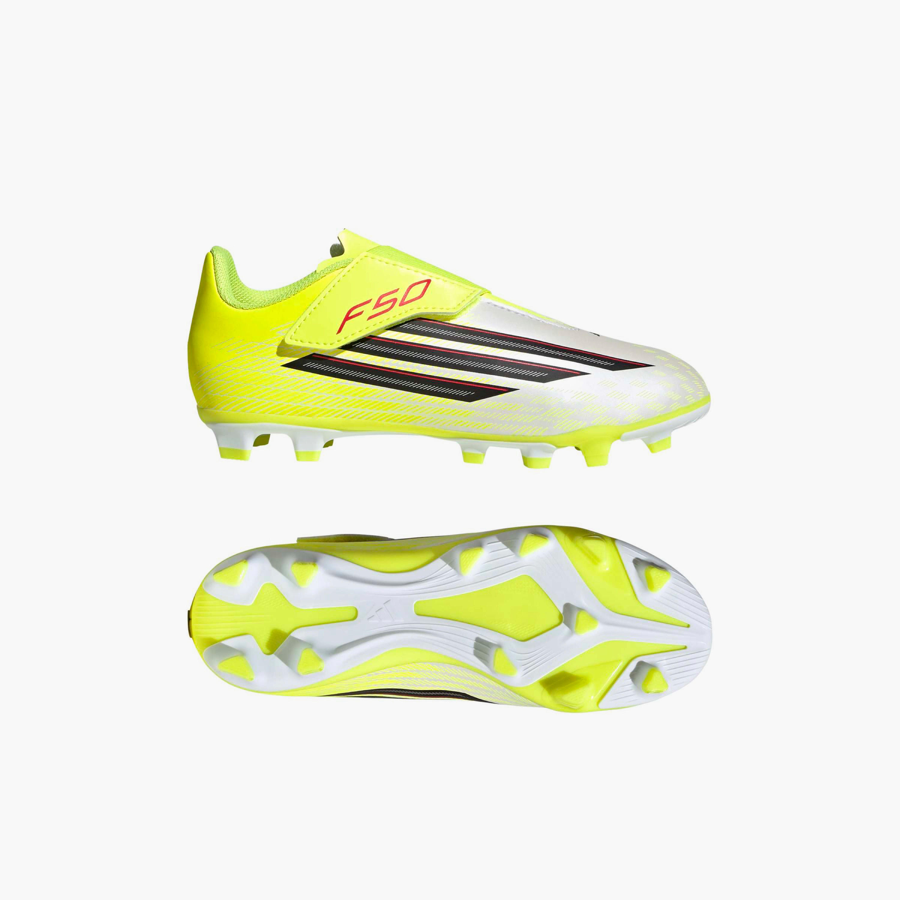 Adidas Boys F50 Club Vel FG/MG Hook & Loop Football Firm Ground Shoes-sports-gear-football-shoes-firmground-image-8