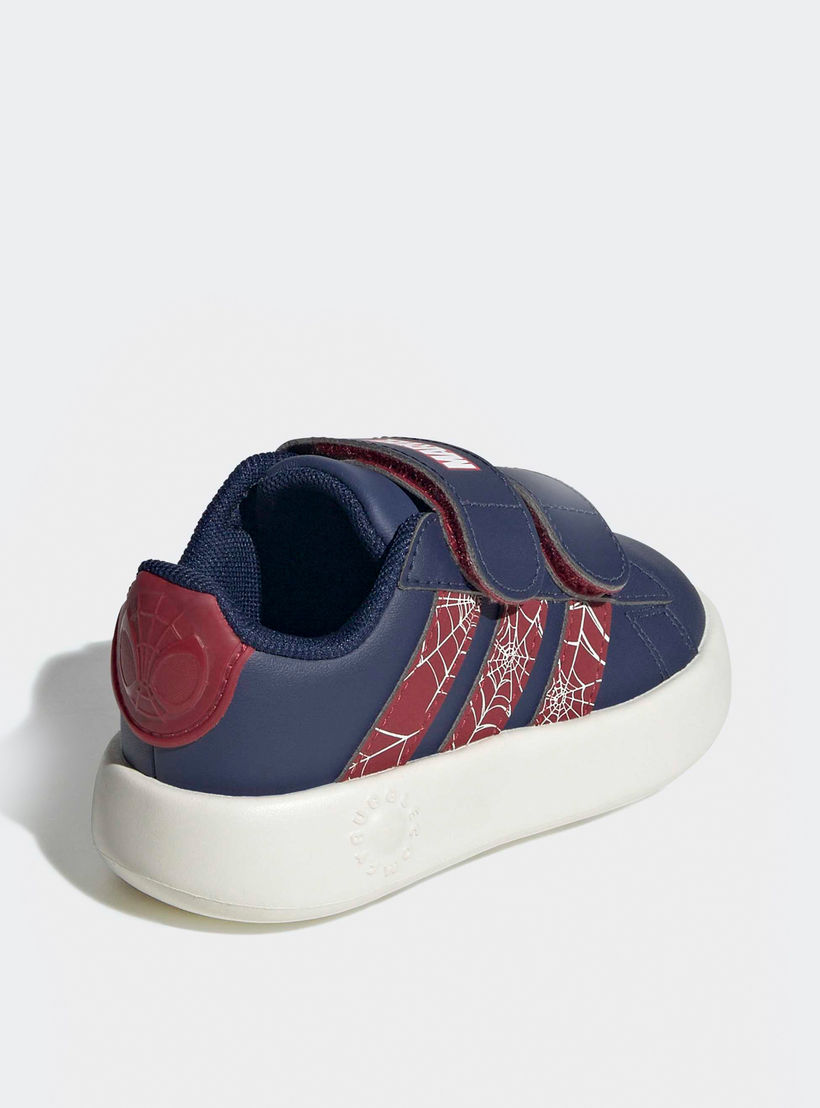 Adidas Grand Court Spider-Man CF Sneakers with Hook & Loop Closure-sports-boys-shoes-image-5
