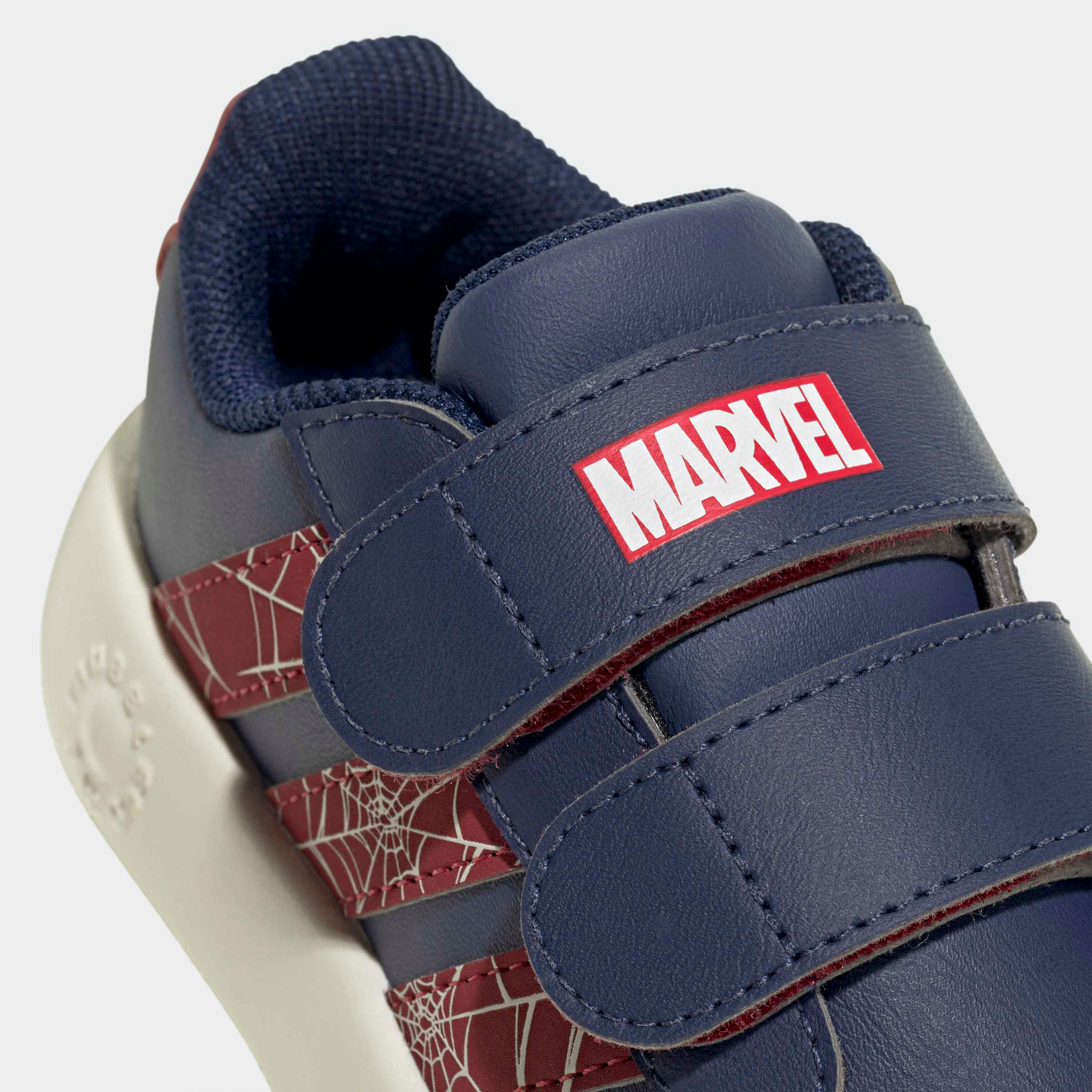Adidas Grand Court Spider-Man CF Sneakers with Hook & Loop Closure-sports-boys-shoes-image-7