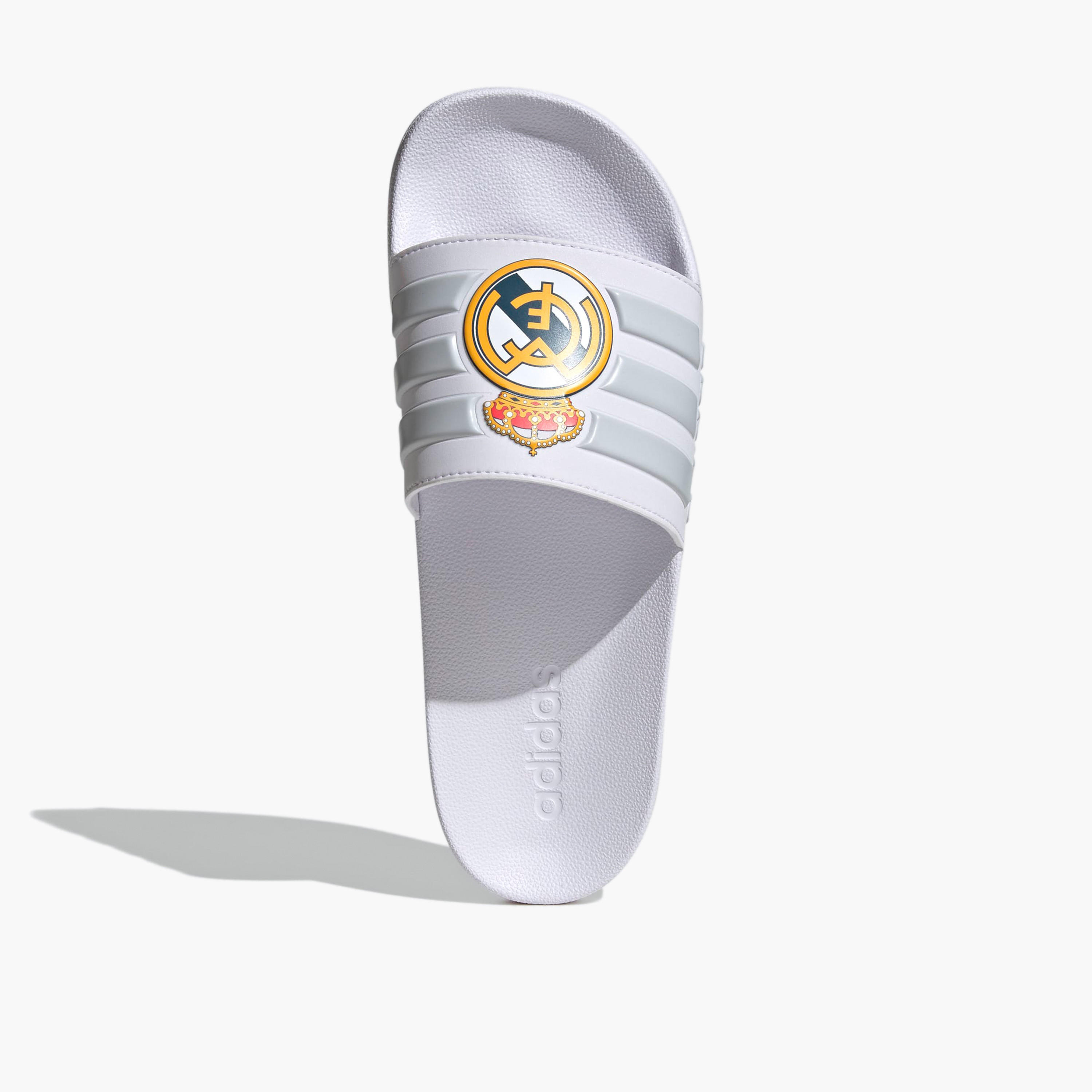 Adidas Men Adilette Shower Real Madrid Logo Print Slides-men-shoes-flipflopsandslides-image-4