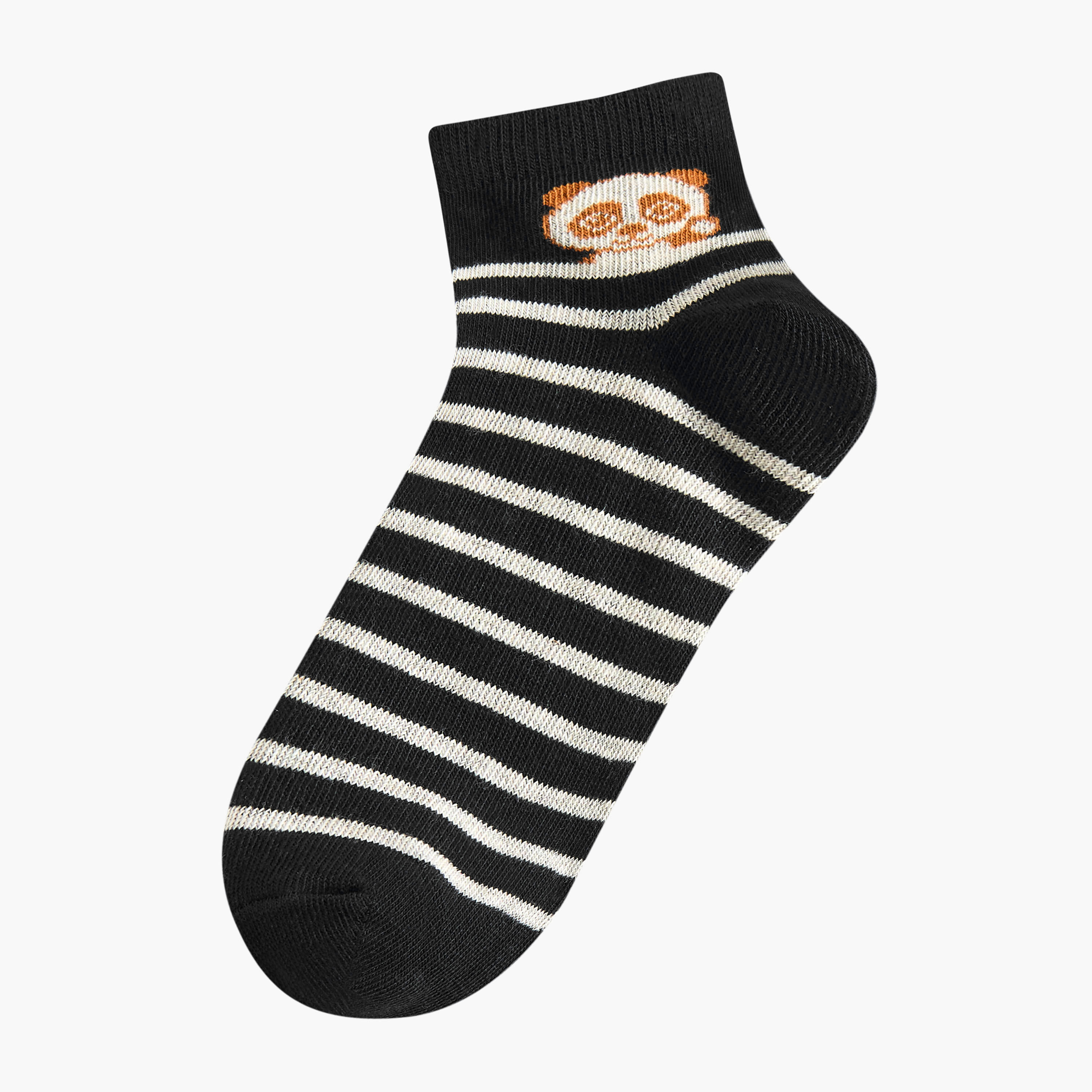 Pack of 5 Barefeet Baby Boys Ankle Length Socks Striped-baby-boys-accessories-socks-image-2