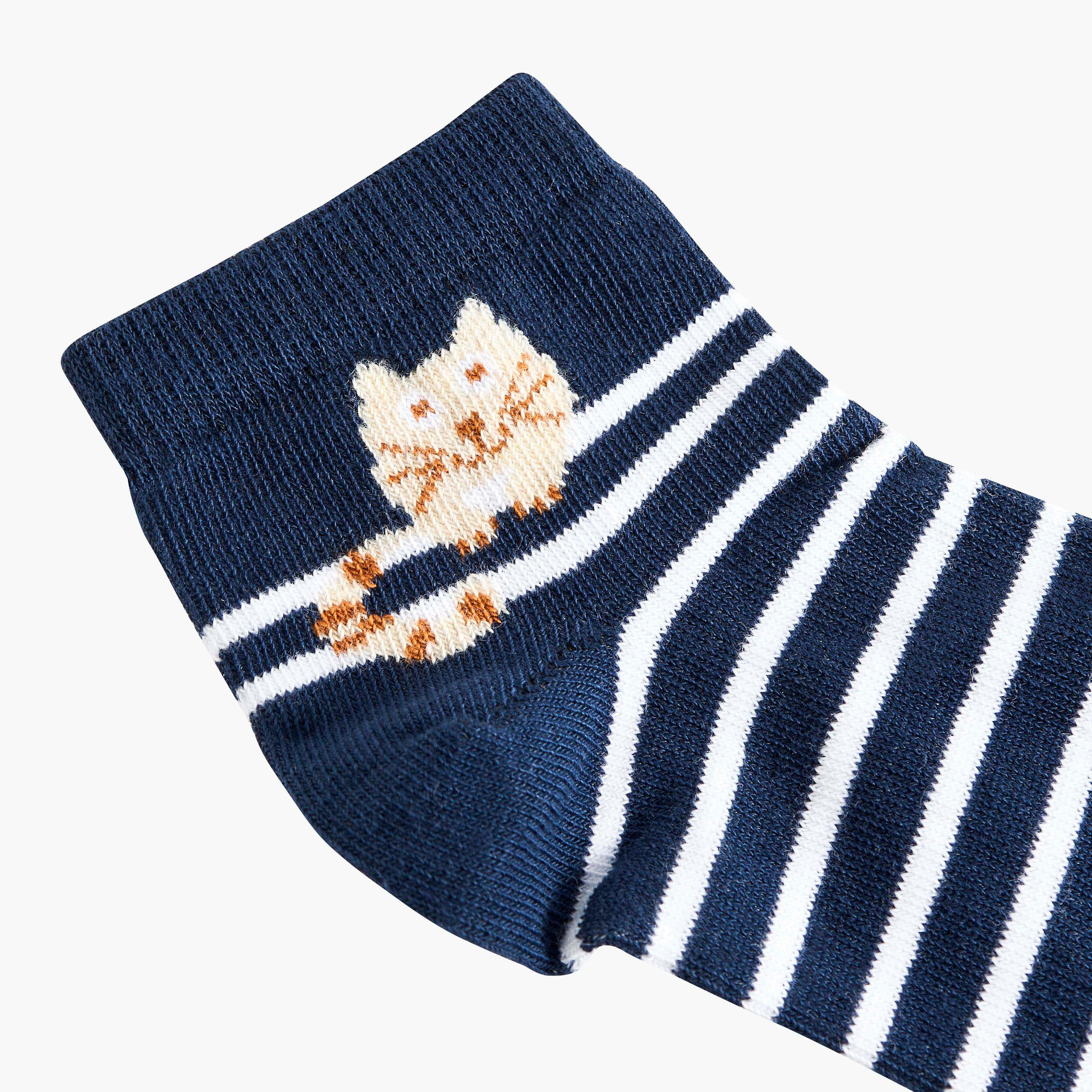 Pack of 5 Barefeet Baby Boys Ankle Length Socks Striped-baby-boys-accessories-socks-image-3