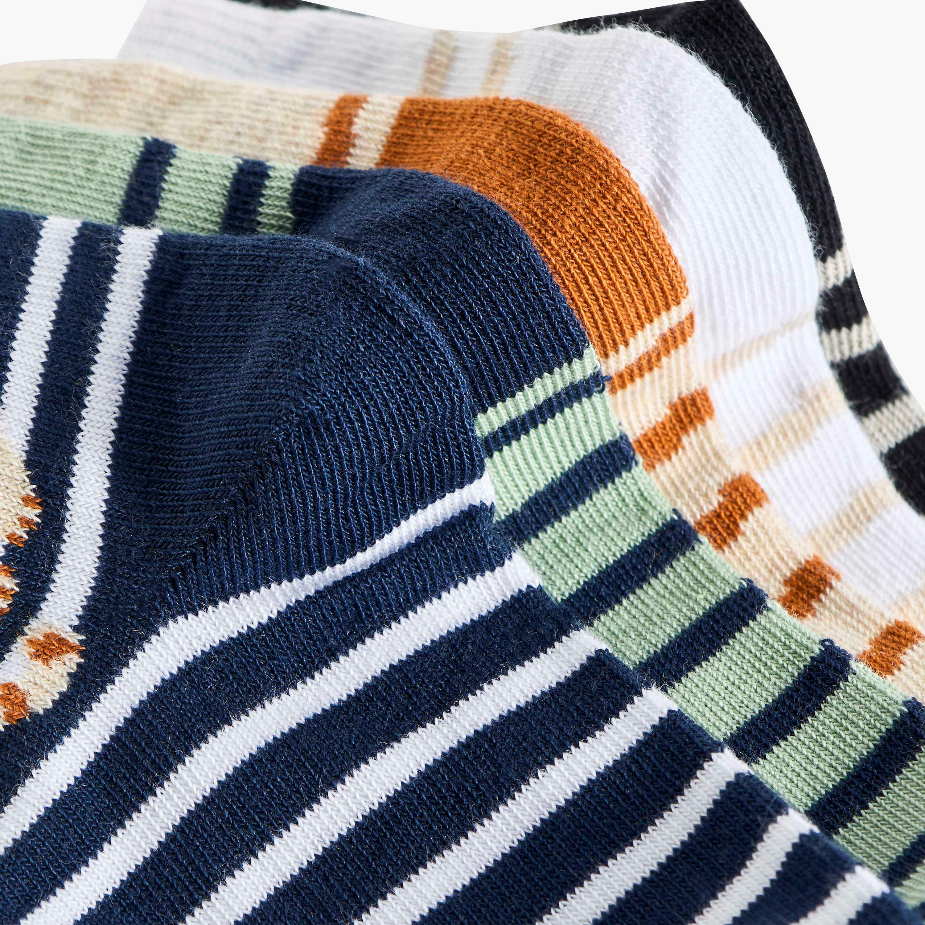 Pack of 5 Barefeet Baby Boys Ankle Length Socks Striped-baby-boys-accessories-socks-image-4