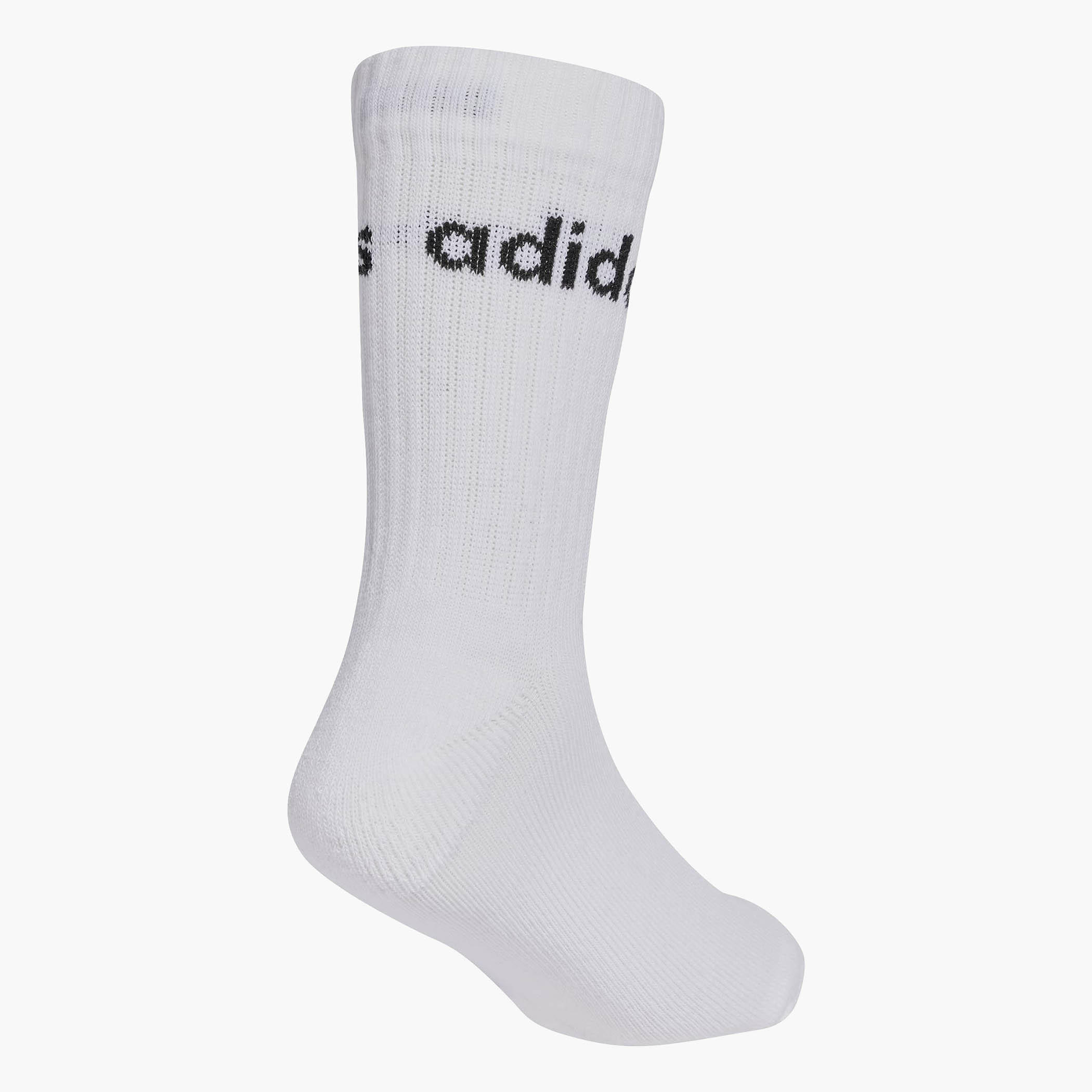 adidas Logo Print Crew Length Socks - Set of 3-girls-accessories-socks-image-2